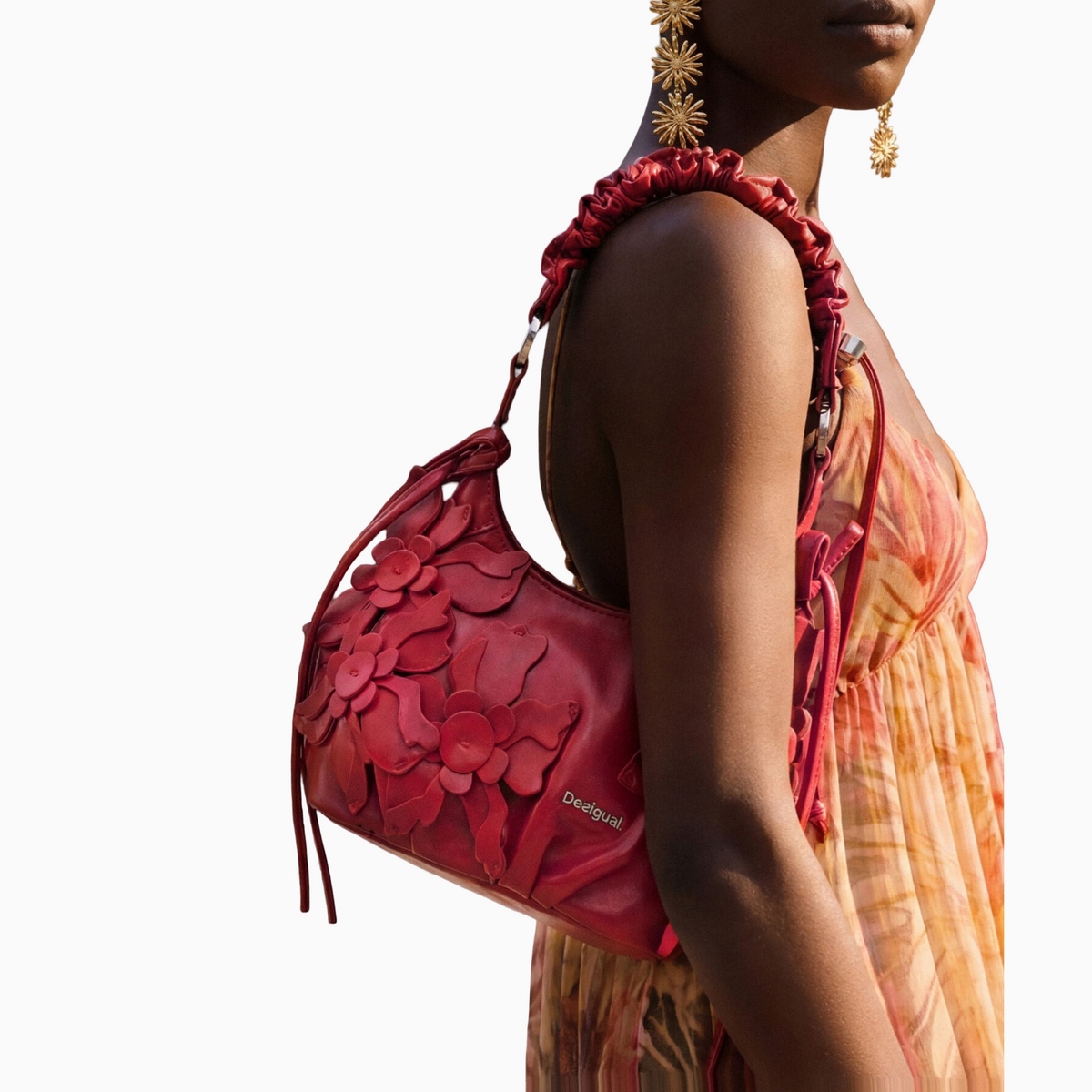 Дамска червена чанта Desigual Women Shoulder Bag 26WAXP63 3026 Model View