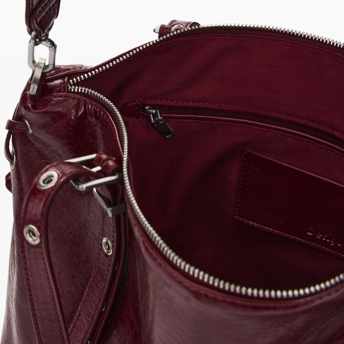 Дамска червена чанта Desigual Women Shoulder Bag 26WAXP55 3032 Inside View