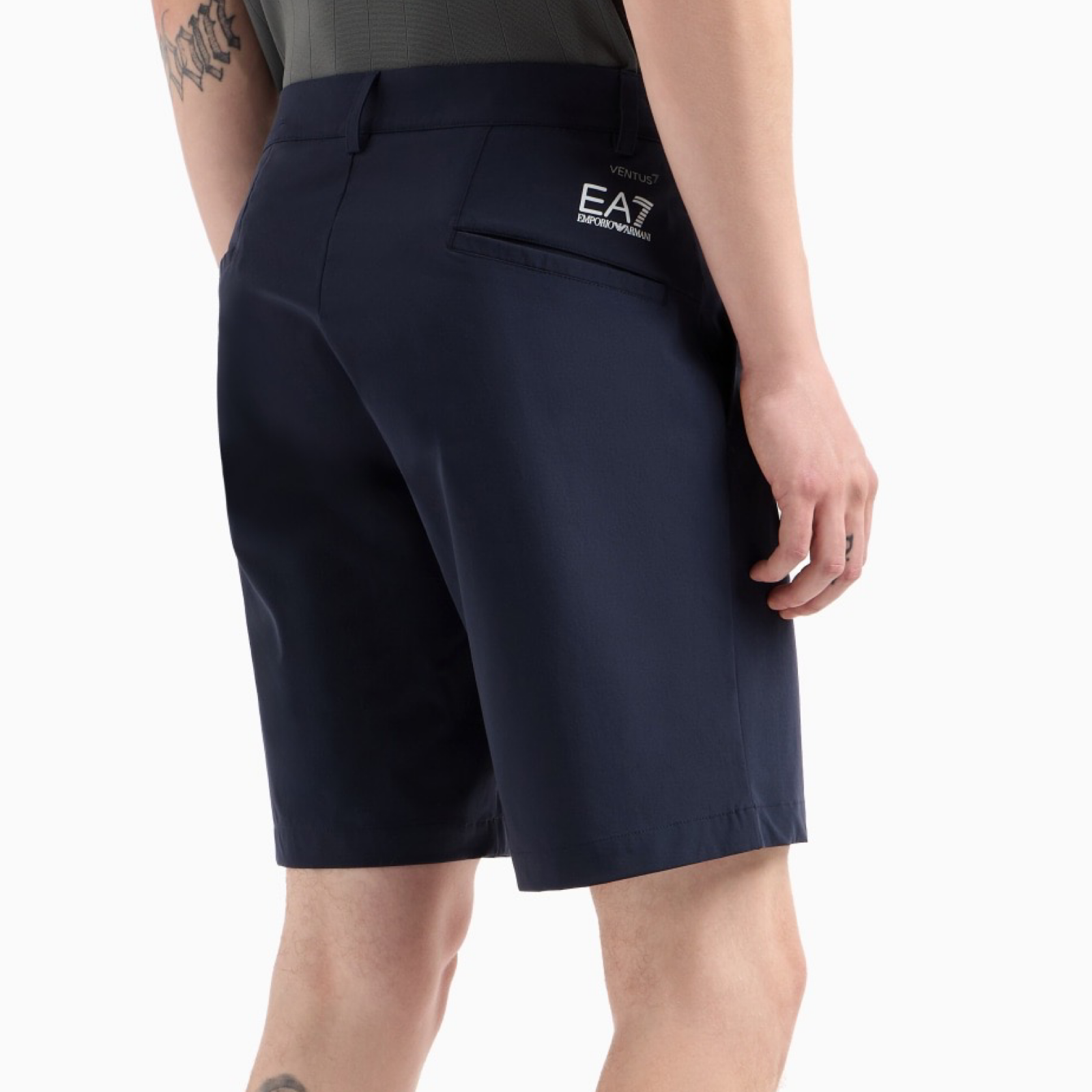 Мъжки сини къси панталони EA7 Emporio Armani Ventus7 7M000194 AF14589 Back Close
