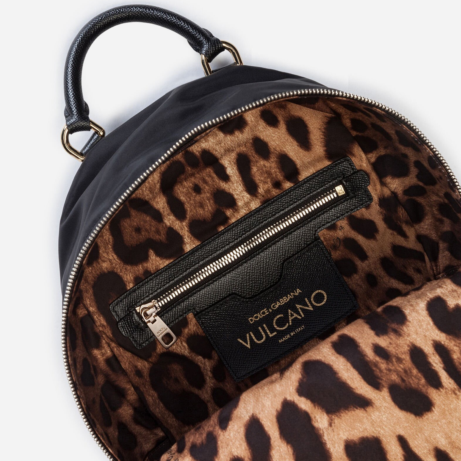 Dolce & Gabbana #DGFamily Vulcano Embellished Rucksack Inside View