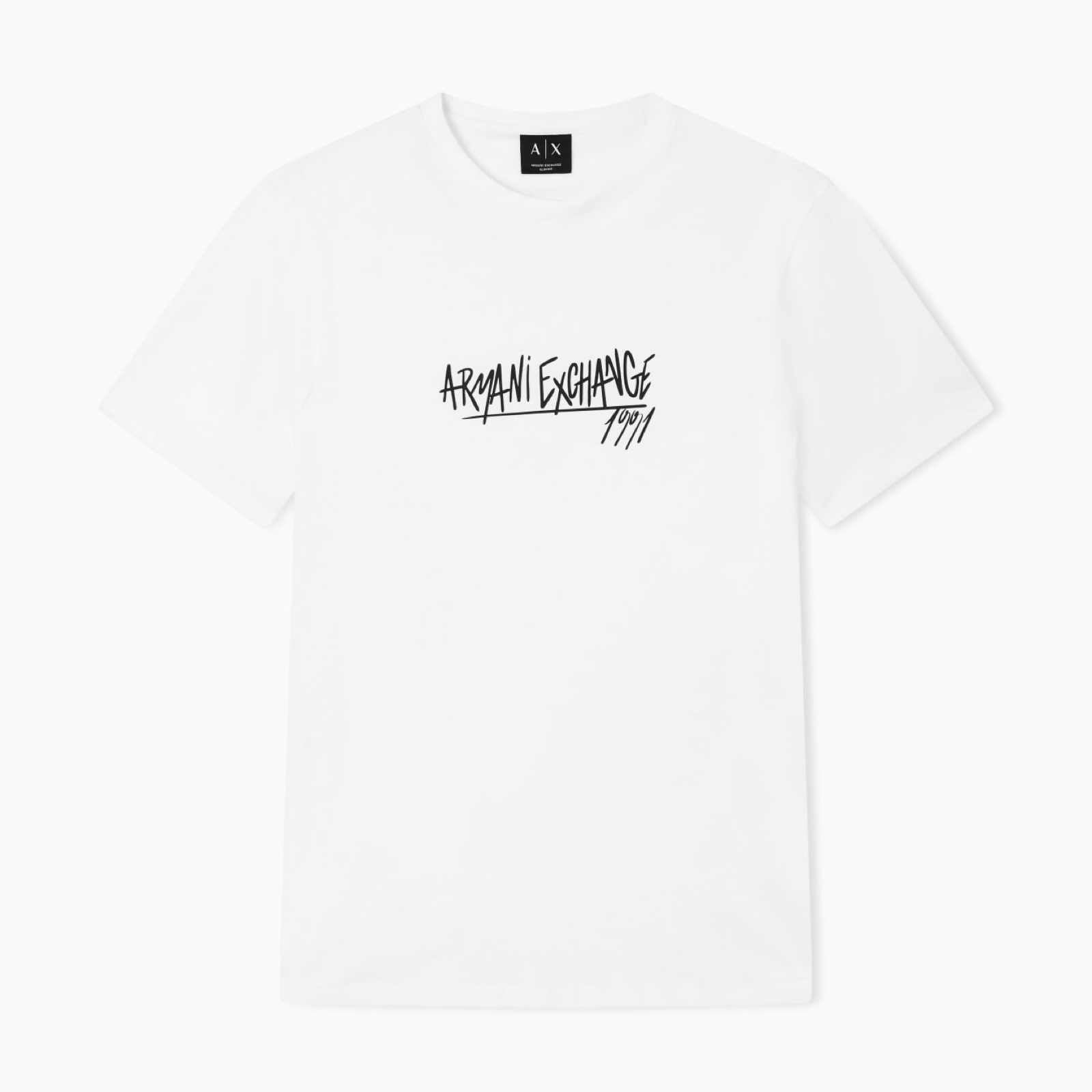 Мъжка бяла тениска Armani Exchange Men T-shirt XM002789 AF10356 U0009 Front View