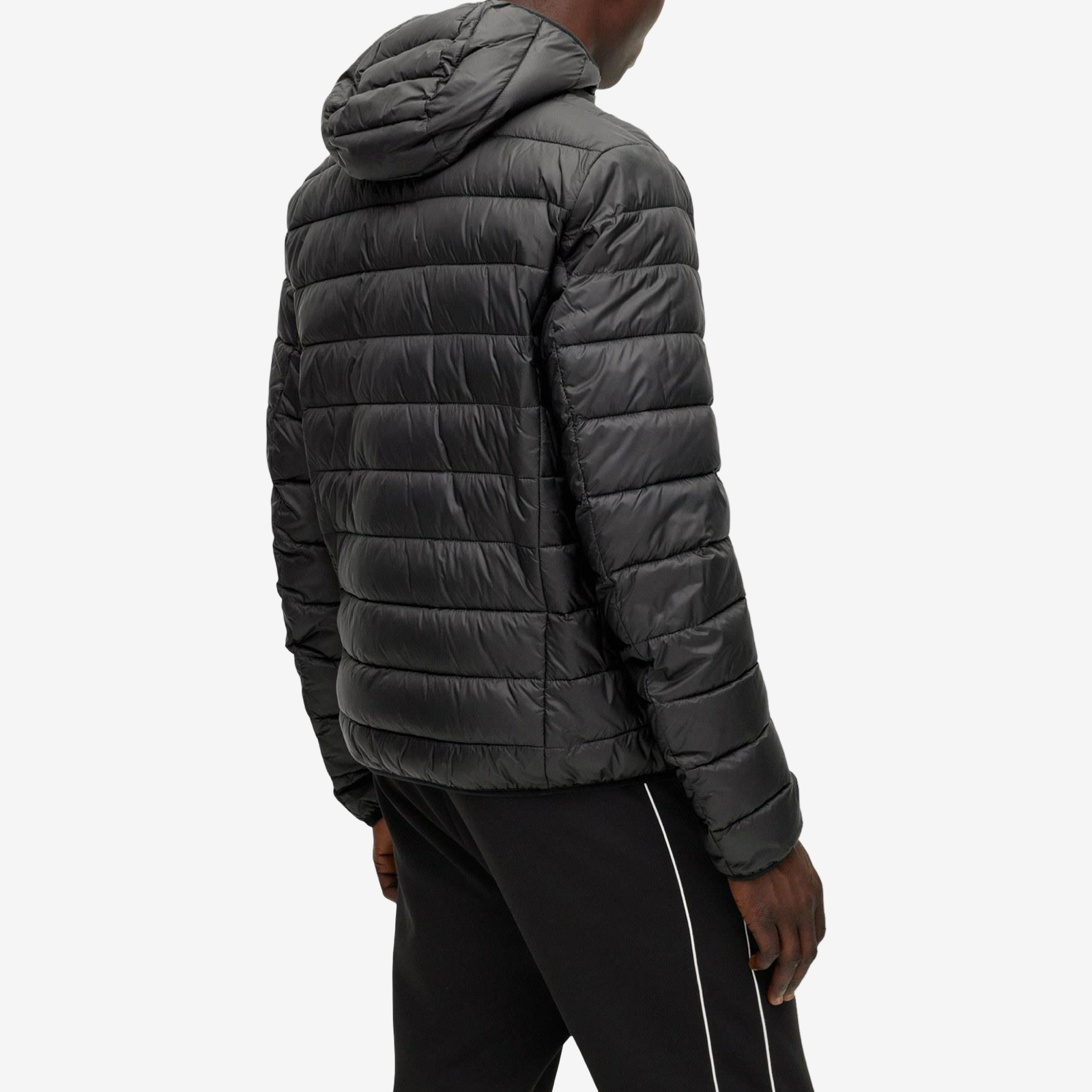 Мъжко зимно черно яке Boss Men Jacket 50472472 Back View