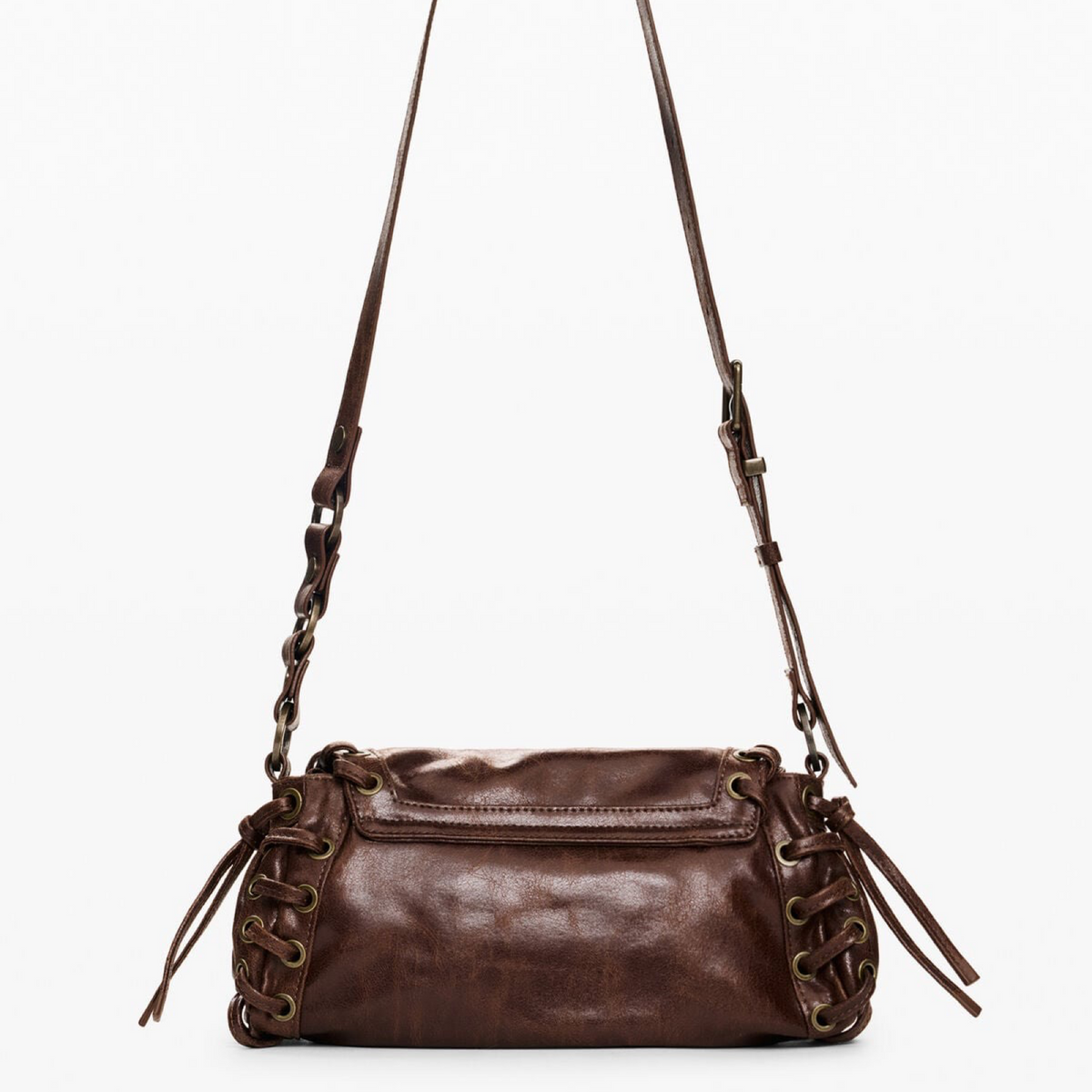 Дамска кафява чанта Desigual Women Crossbody Bag 26WAXP43 6009 Back View
