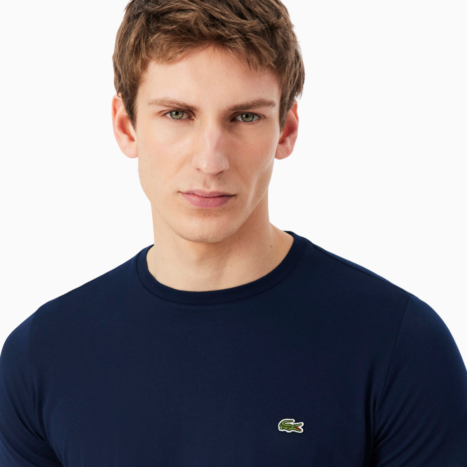 Мъжка тъмно синя тениска Lacoste Men T-shirt TH6709-00-166 Close-Up