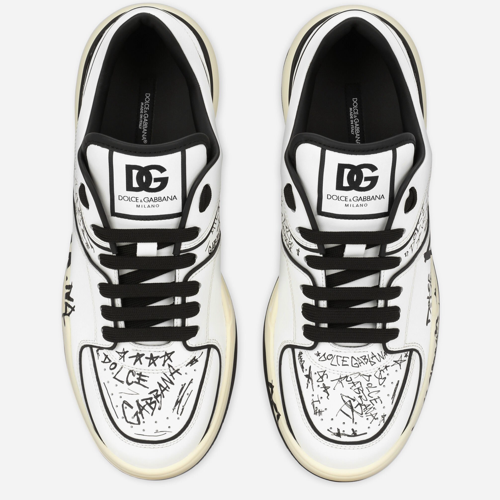 Dolce & Gabbana New Roma Graffiti Motif Men Sneakers CS2119AE50989697 Top View