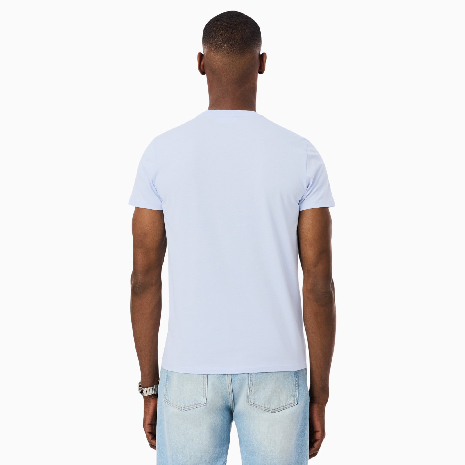 Мъжка светло синя тениска Lacoste Men T-shirt TH6709-00-J2G Back View