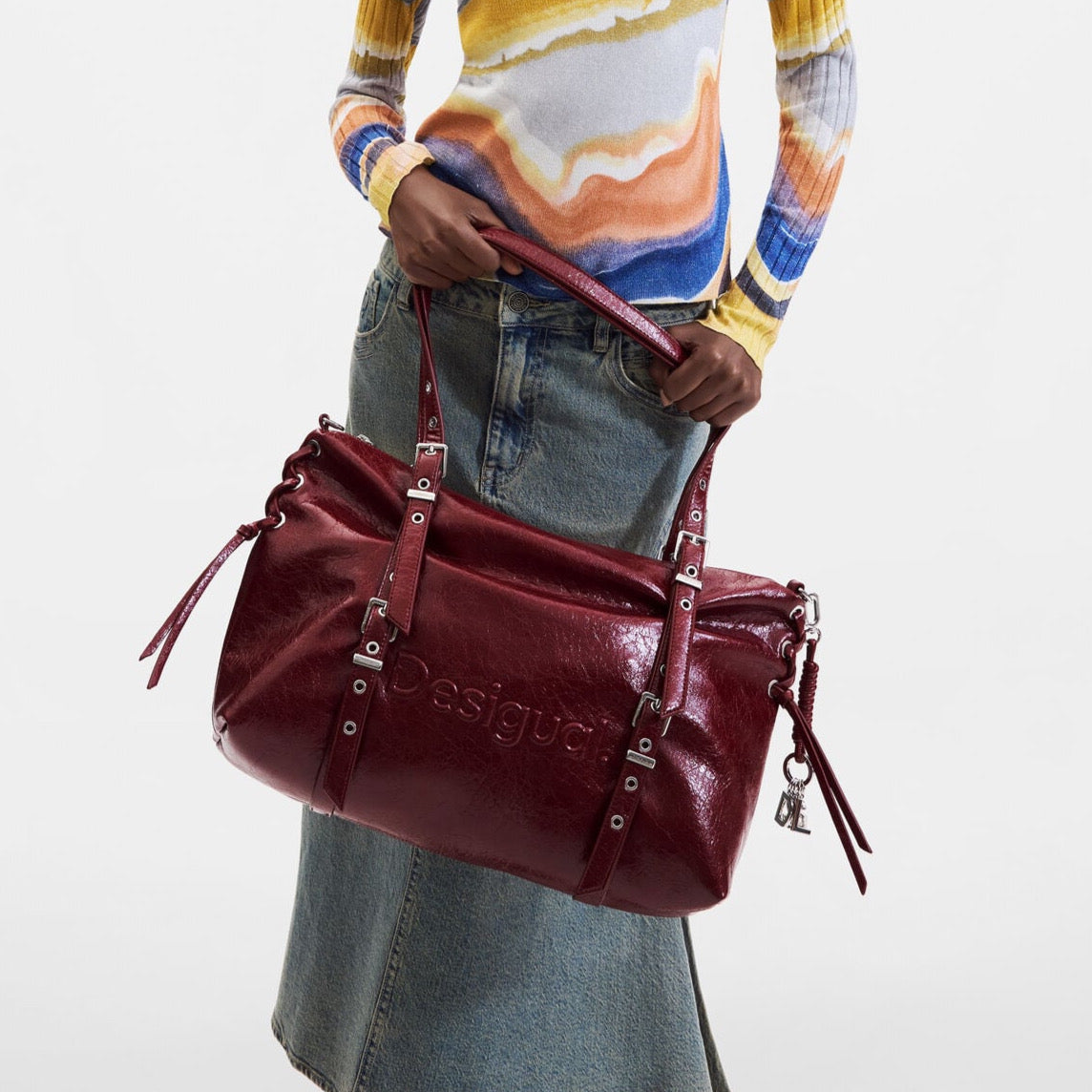 Дамска червена чанта Desigual Women Shoulder Bag 26WAXP55 3032 Hand View