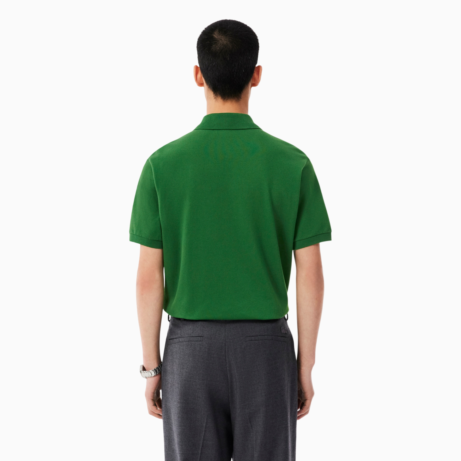 Мъжка зелена поло тениска Lacoste Men Polo L1212-00-59X Back View