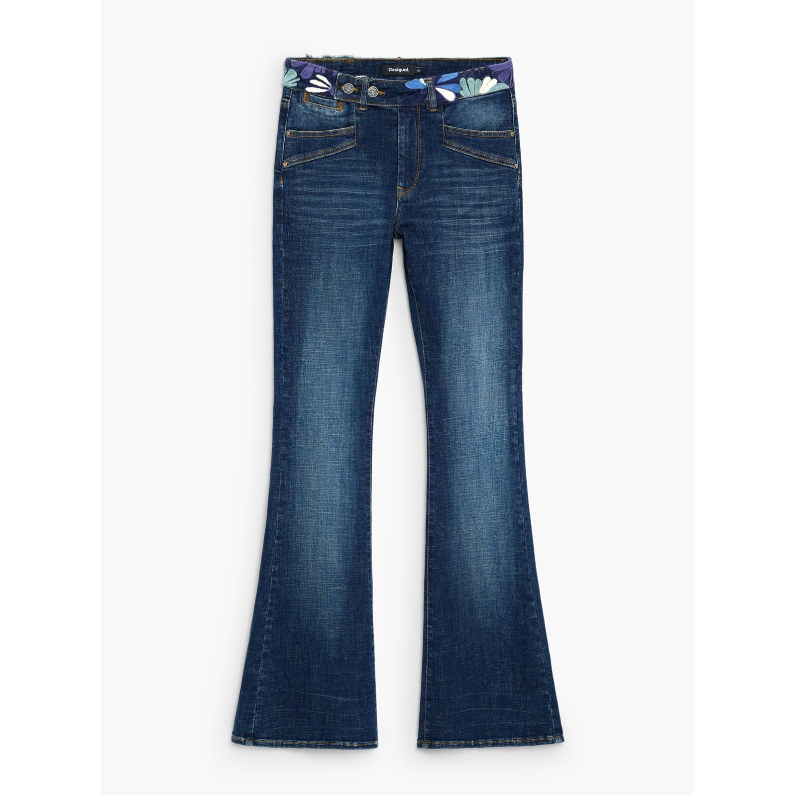 Дамски дънки Desigual Women Jeans 26WWDD21 5053 Front View