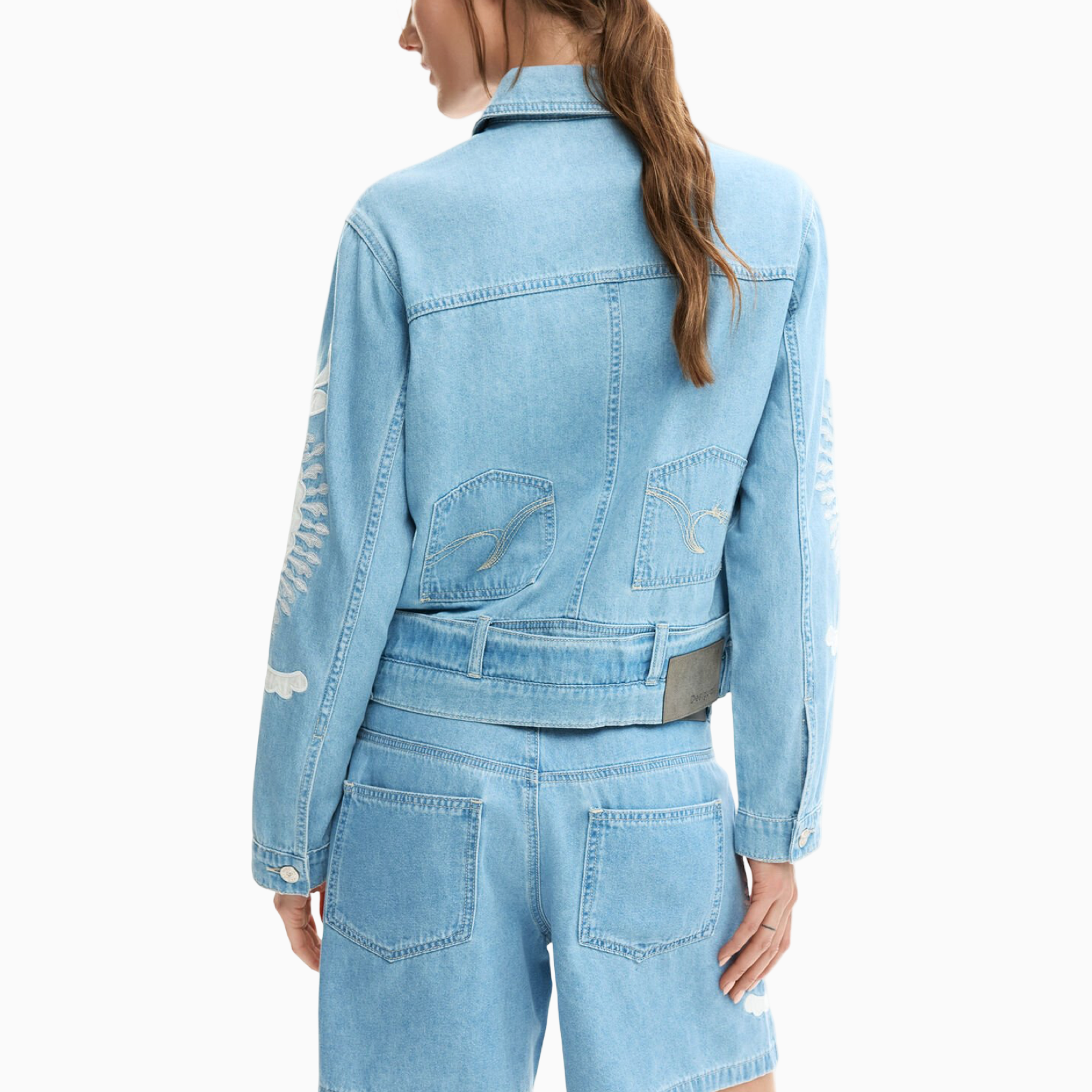 Дамско дънково яке Desigual Women Denim Jacket 26SWED045053 Back View