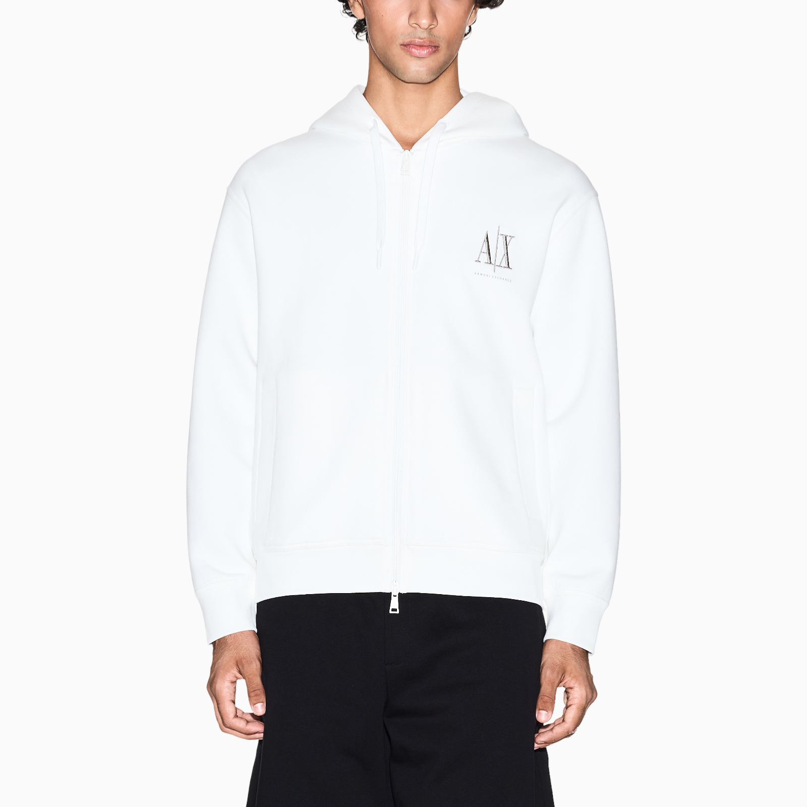 Мъжки бял суичър Armani Exchange Men Sweatshirt XM000371 AF10818 U0009 Front View