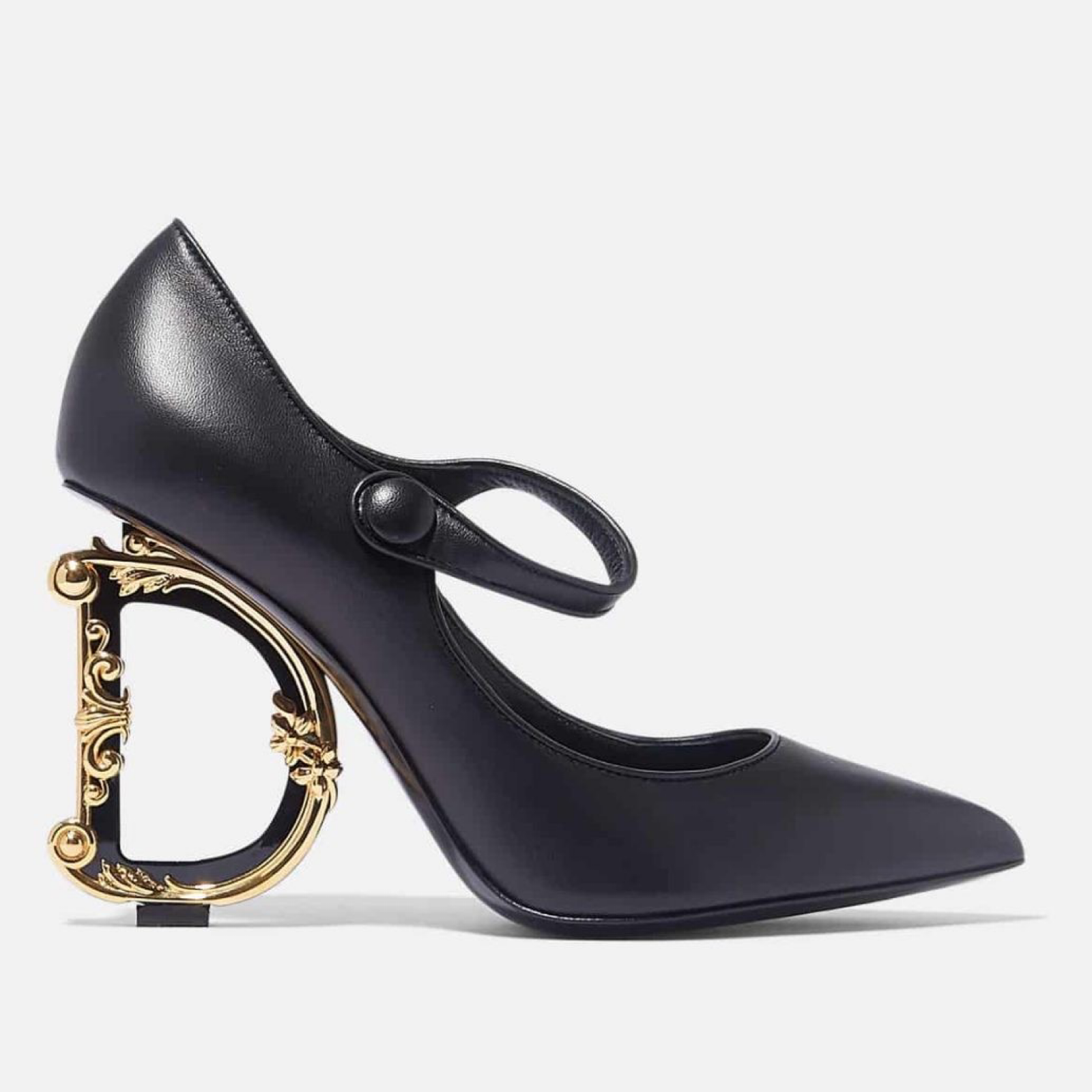 Дамски токчета Dolce & Gabbana Logo Heels Mary Janes Pumps Lateral View