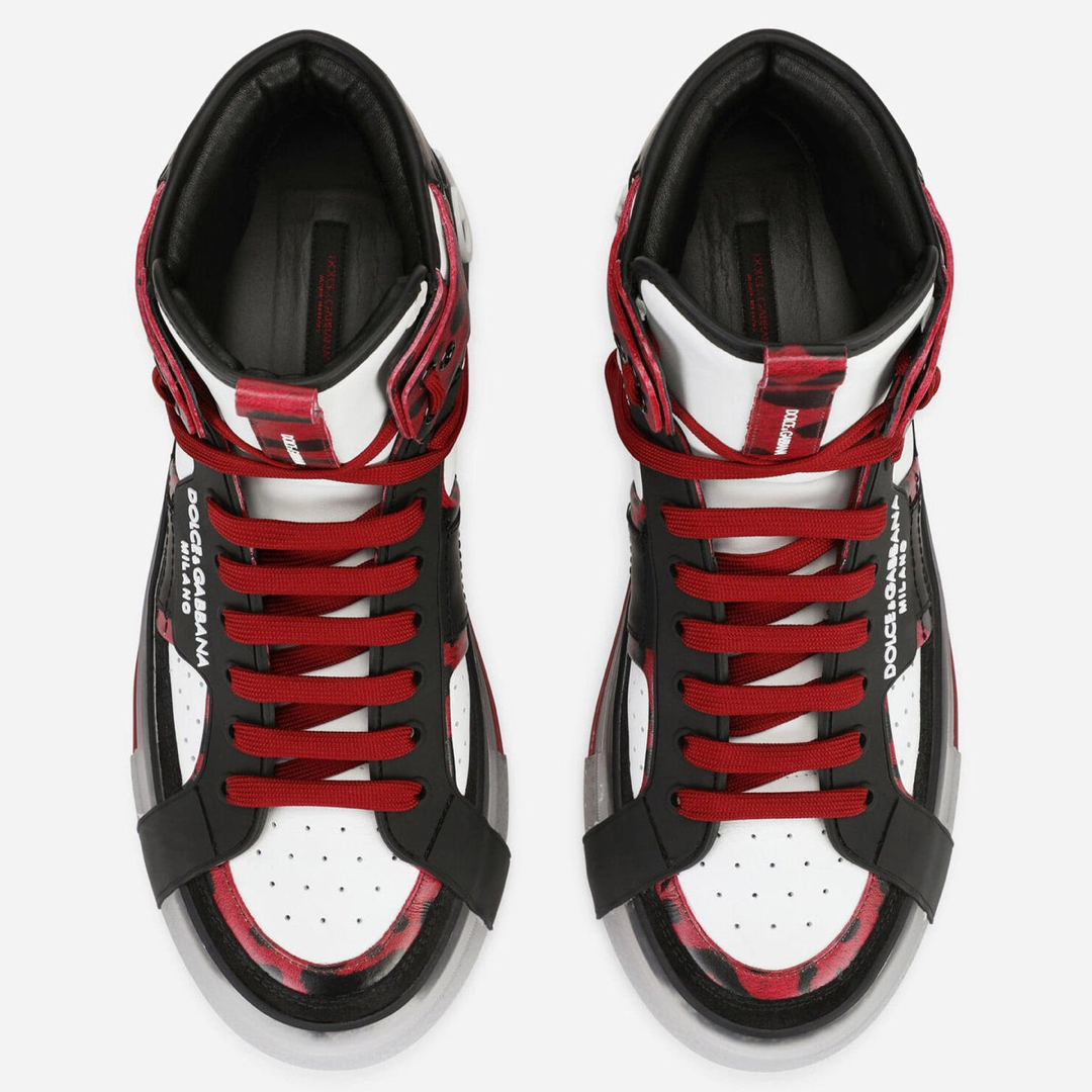 Dolce & Gabbana Custom 2.Zero High Top Men Sneakers CS1870 AQ698 Top View