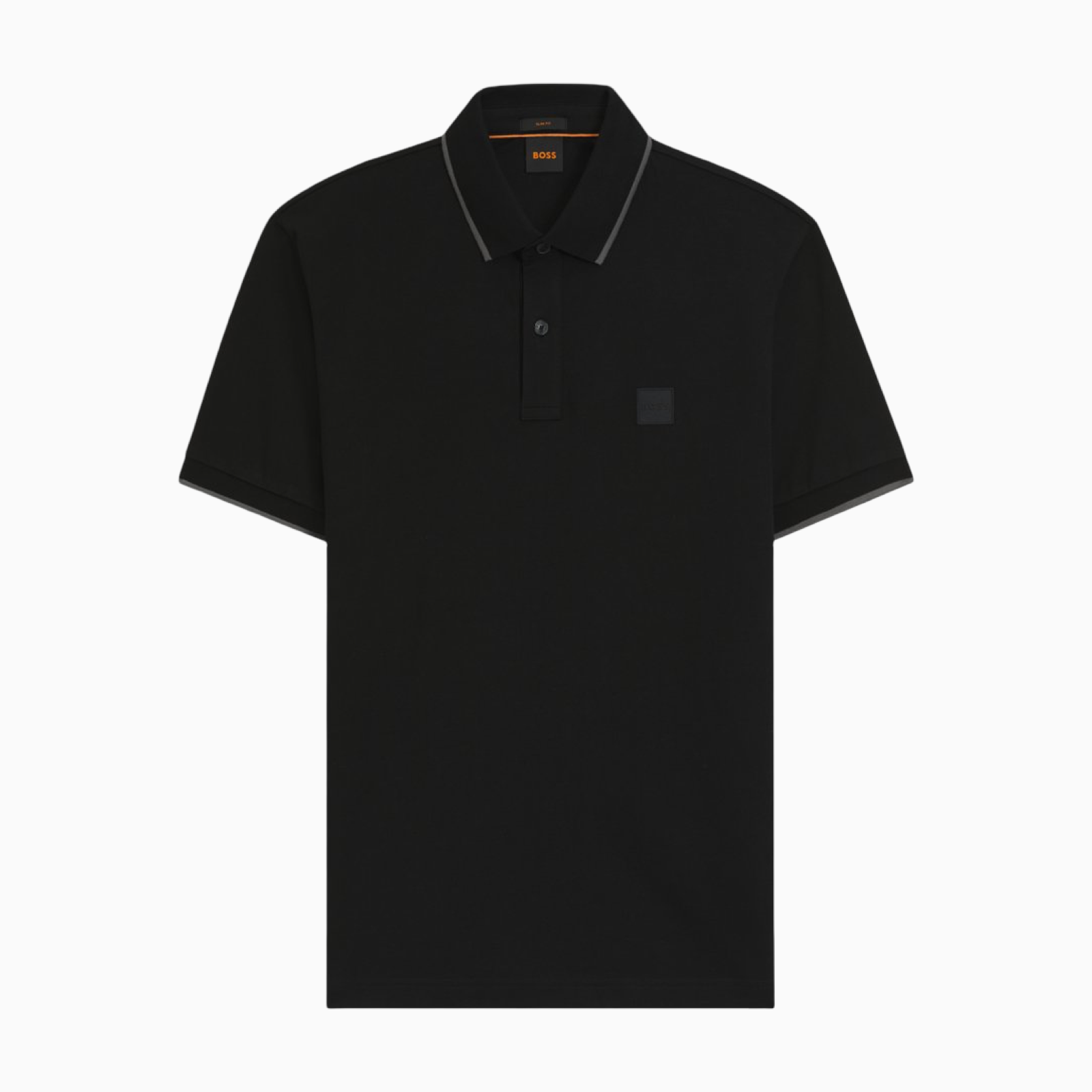 Мъжка черна поло тениска Boss Passertip Men Polo 50507699 001 Front View