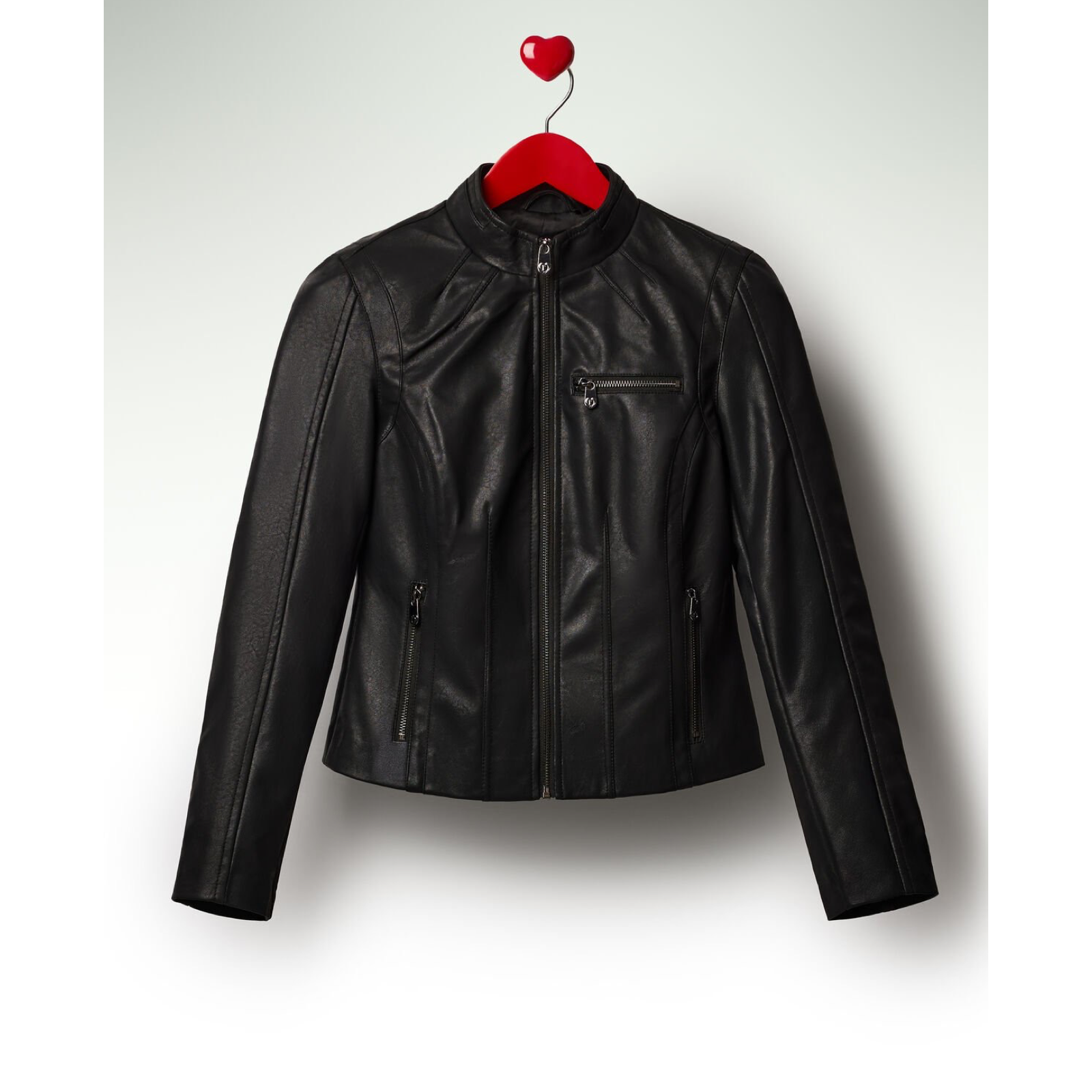 Дамско кожено яке Desigual Women Jacket 26SWEW11 2000 Front View