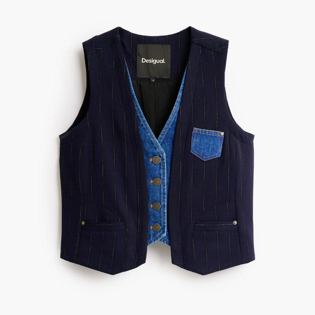 Дамски елек Desigual Women Vest 26WWEW15 5032 Front View