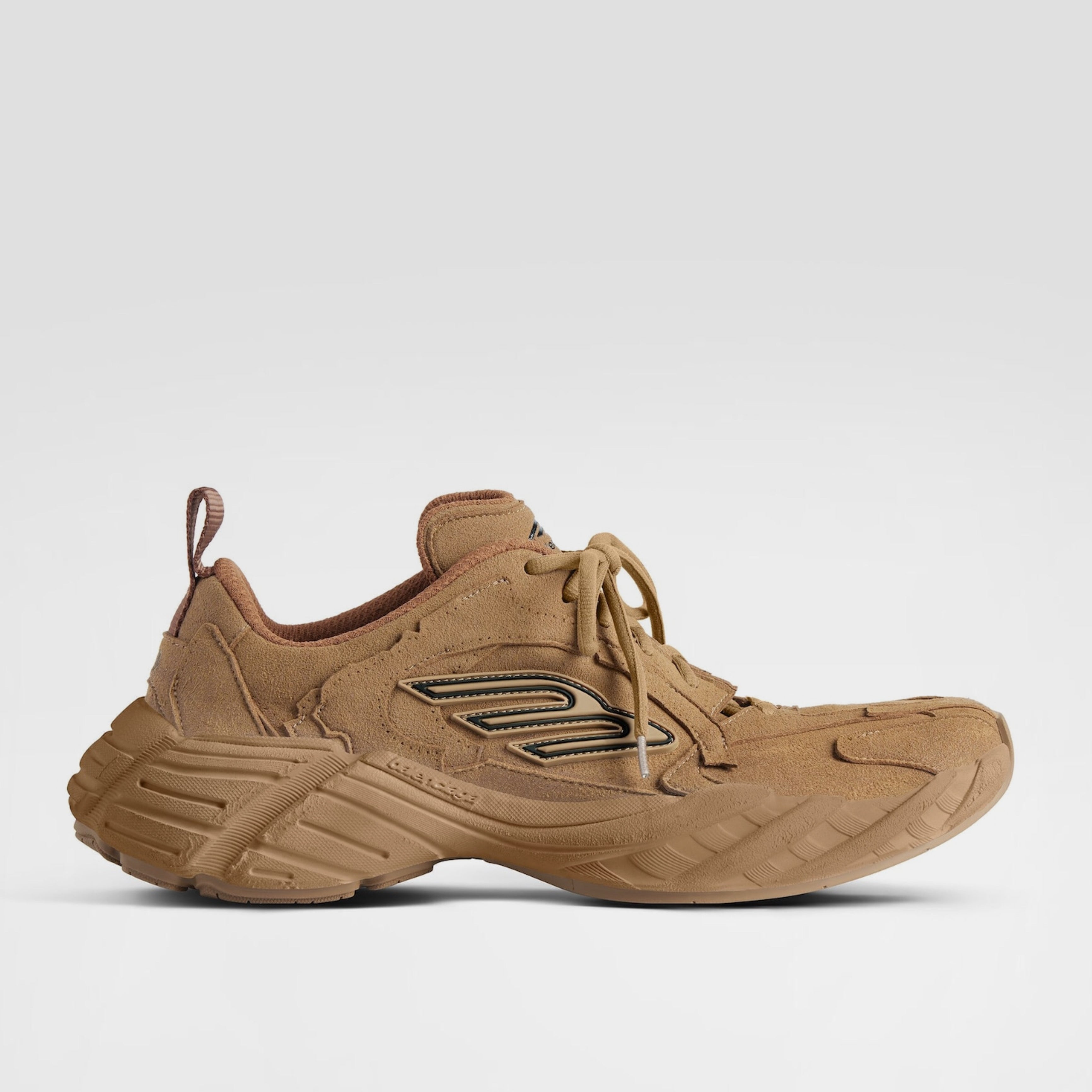 Мъжки кецове от велур Men’s sneakers Balenciaga Monday 825417WMNSS2200 Brown lateral view