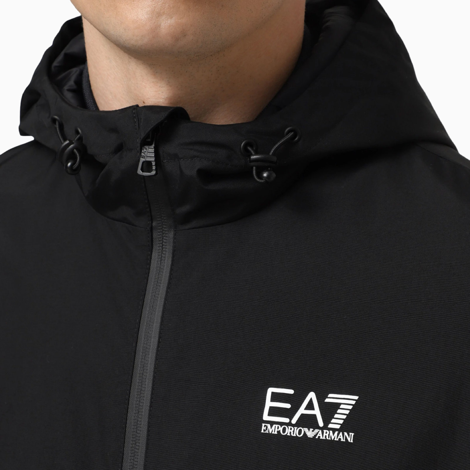 Мъжко черно яке EA7 Emporio Armani Men Jacket 8NPB21 PNFZZ 1200 Close-Up