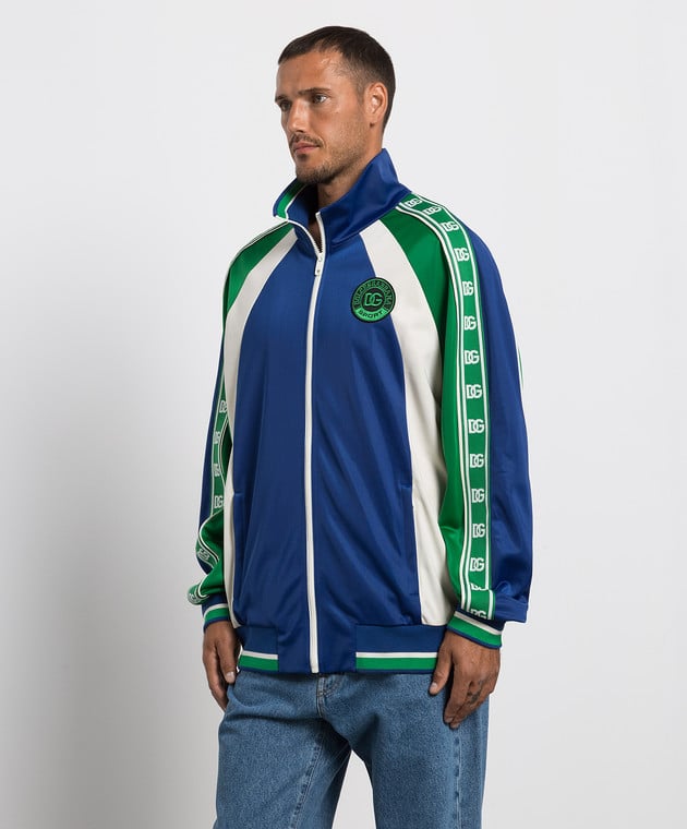 Мъжки луксозен суичър DOLCE & GABBANA Men’s Luxury Blue Green Polyester Sweatshirt