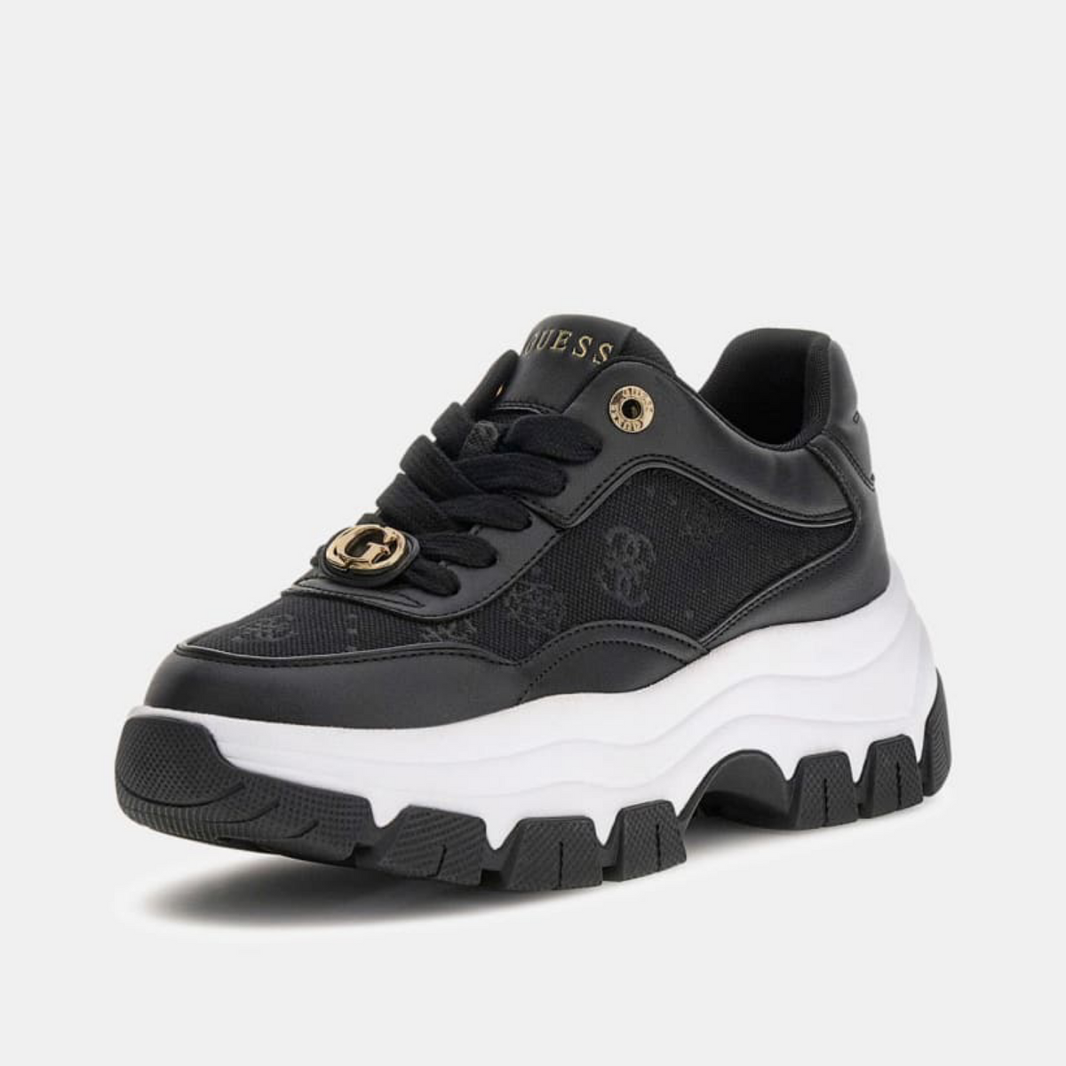 Дамски маратонки Guess Berrett 4G Women Sneakers FLFBRT ELE12 BLACK Lateral View