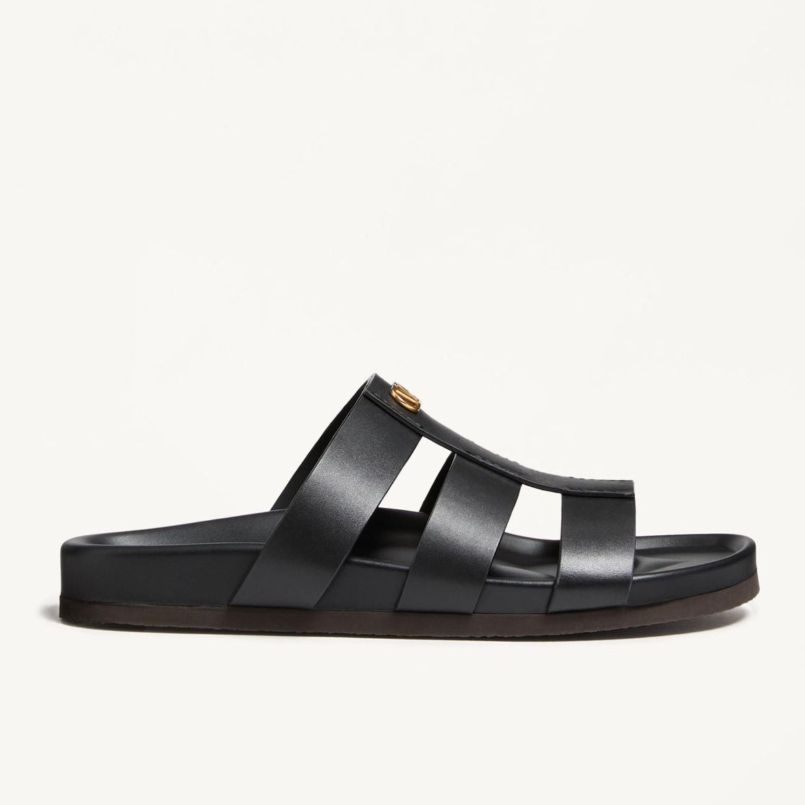 Мъжки чехли сандали Men’s studshield sandals Valentino Garavani 8Y2S0M95BEK0NO Black lateral view