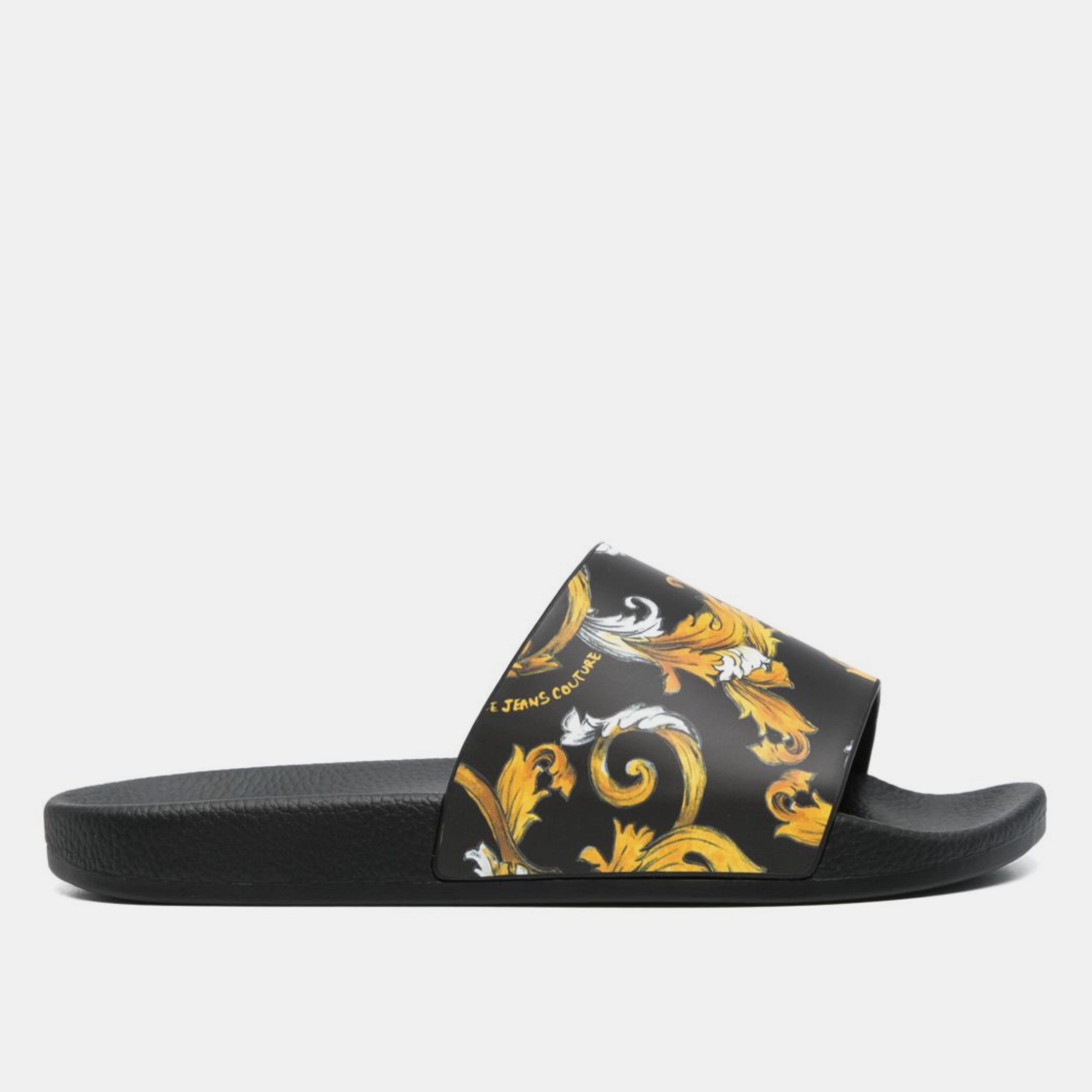 Мъжки джапанки Men’s slippers Versace Jeans Couture 78YA3SQ4 ZS365 G89 Black/Gold lateral view