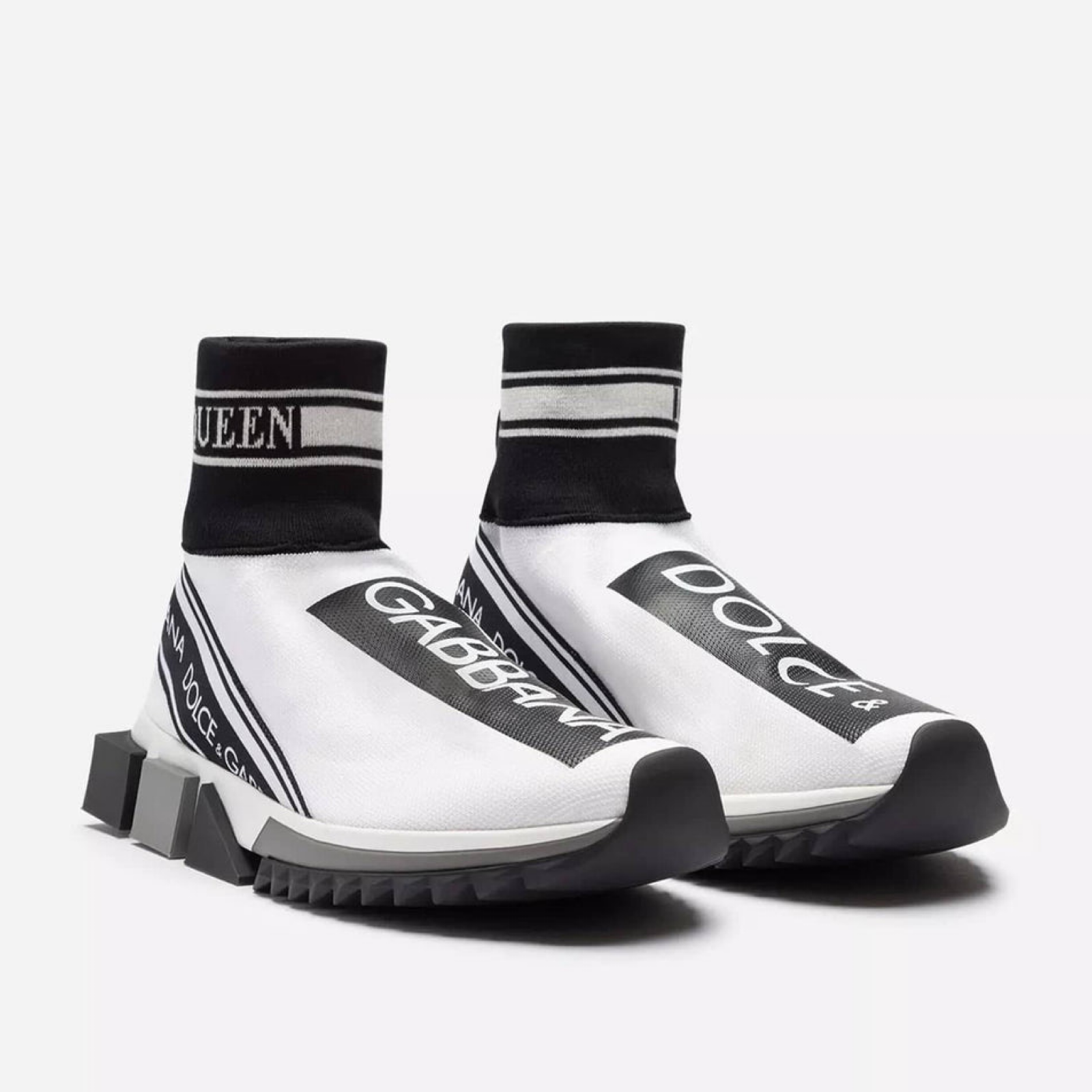 Dolce & Gabbana Sorrento High Top Women Sneakers CK1645 AZ708 Lateral View