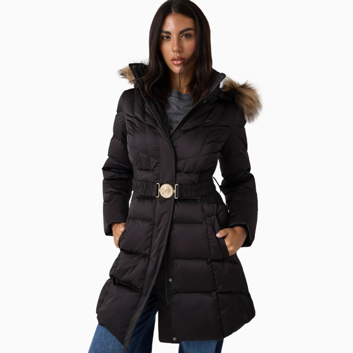 Дамско яке Guess Women Jacket W6BL37W4085 JBLK Front View