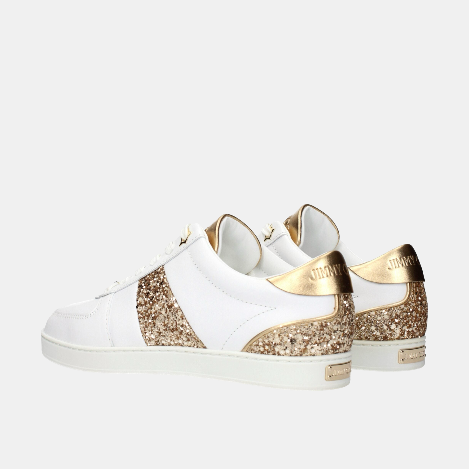 Jimmy Choo Teri Women Sneakers TERIOYFL GOLDENWHITE Medial View