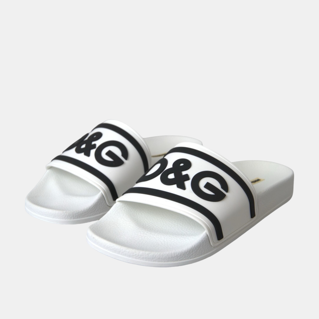 Мъжки бели чехли Dolce & Gabbana Men Slippers