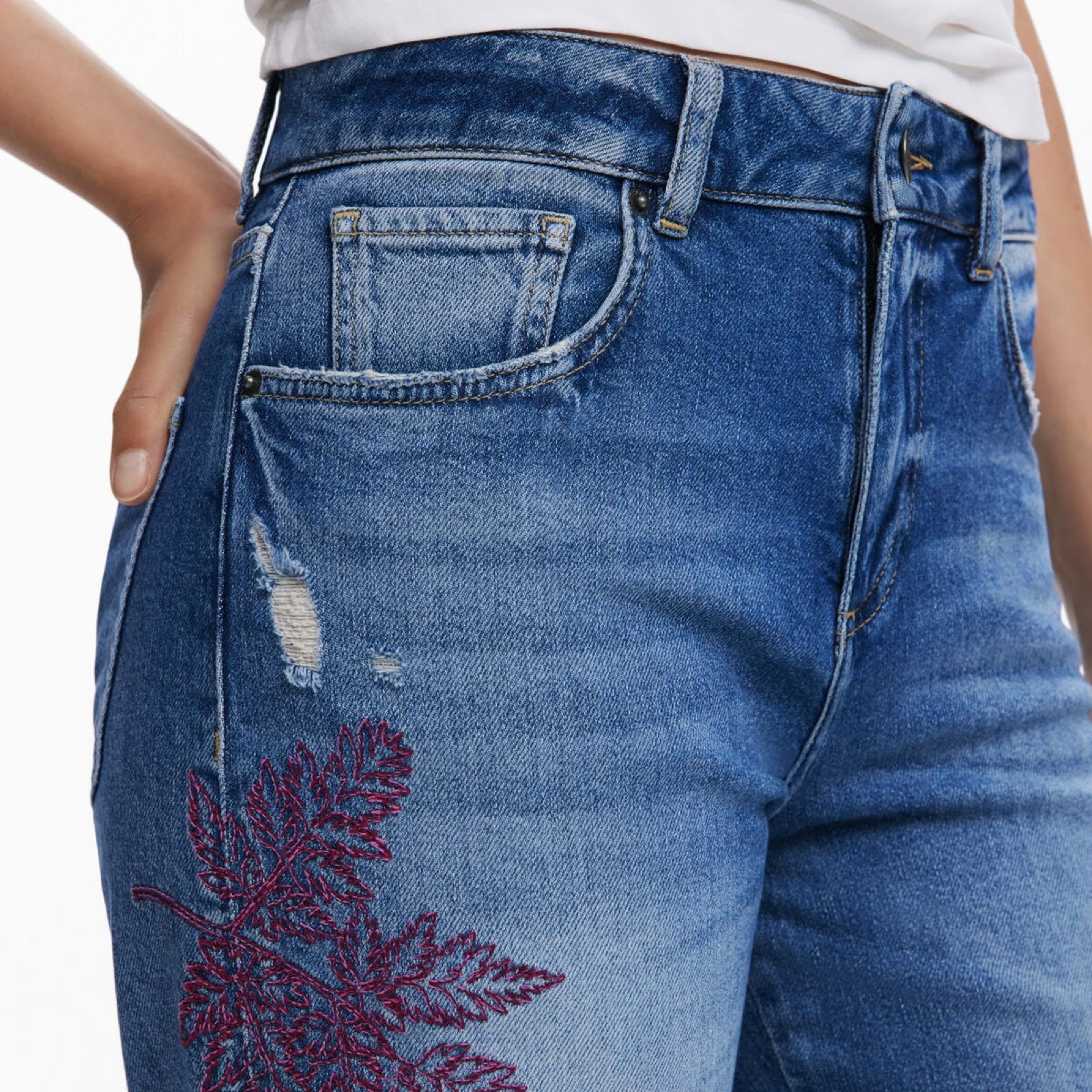 Дамски дънки Desigual Women Jeans 25WWDD21 5053 Close-Up