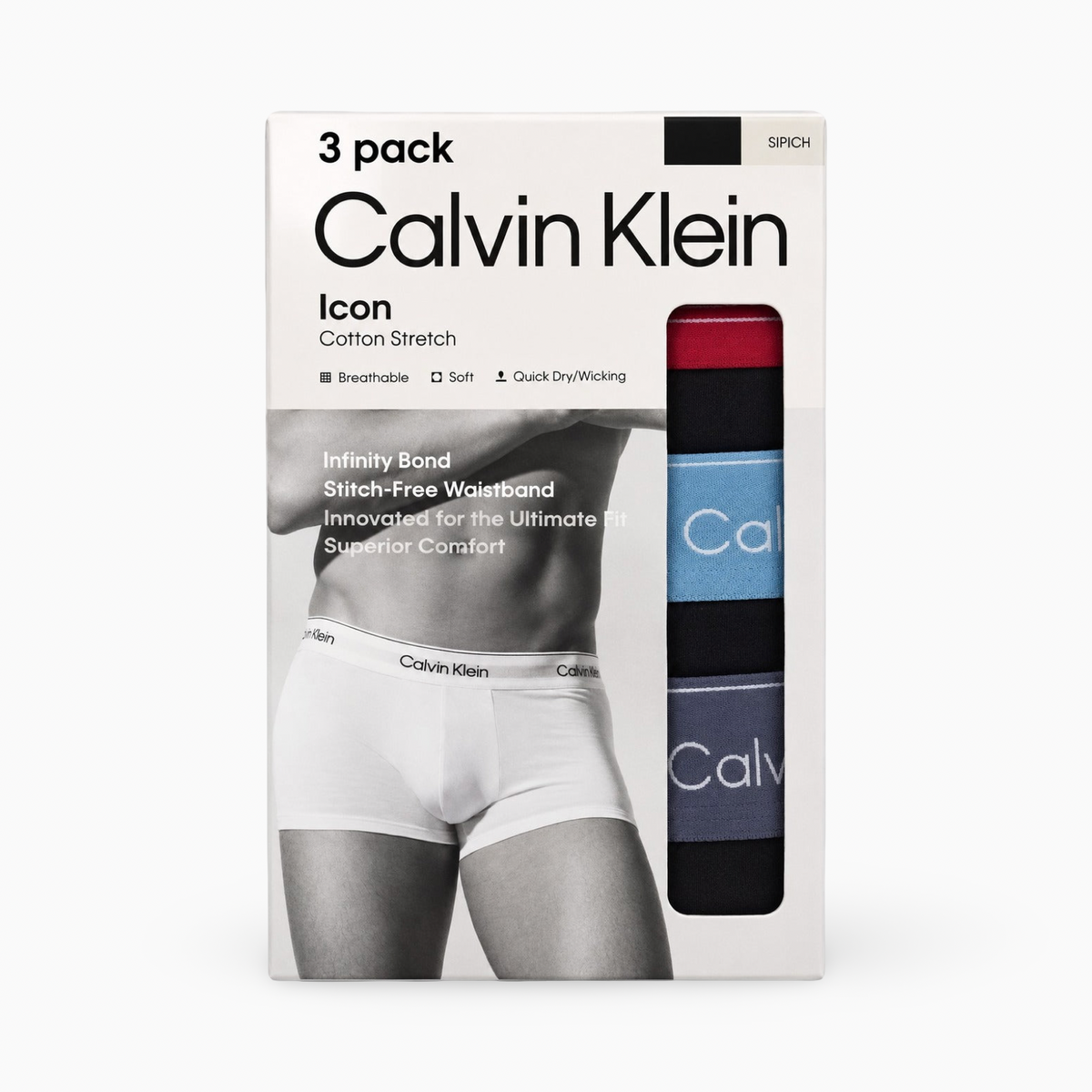 Мъжки боксерки Calvin Klein Men 3-Pack Boxers LV00NB4389 Box View
