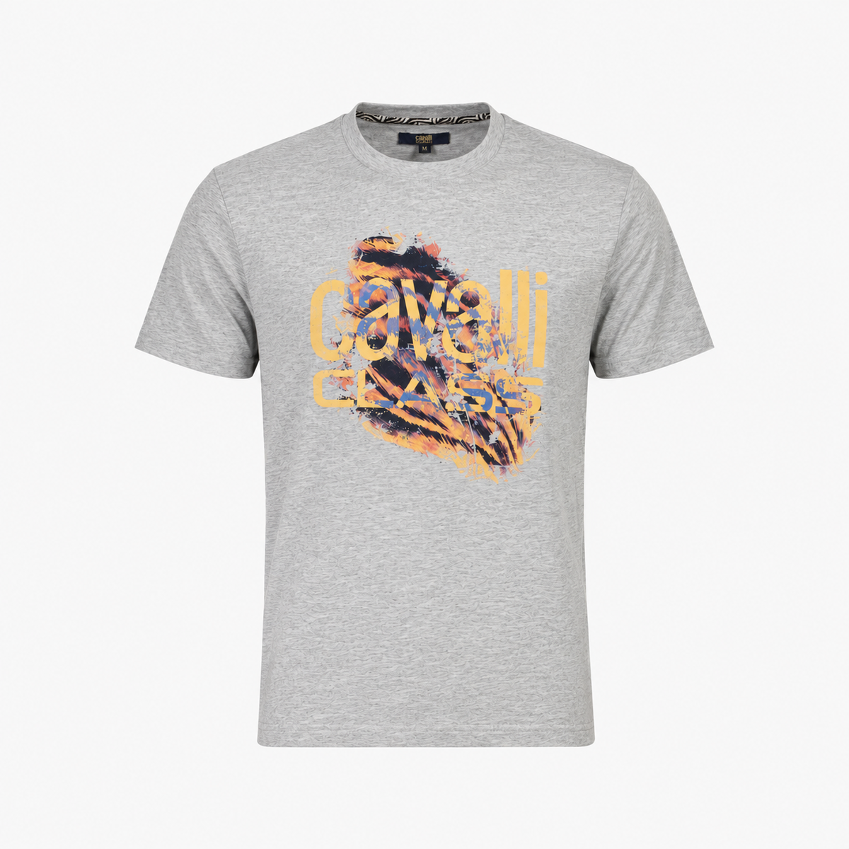 Мъжка тениска Cavalli Class Men T-shirt QXT61PJD060 0496 Front View