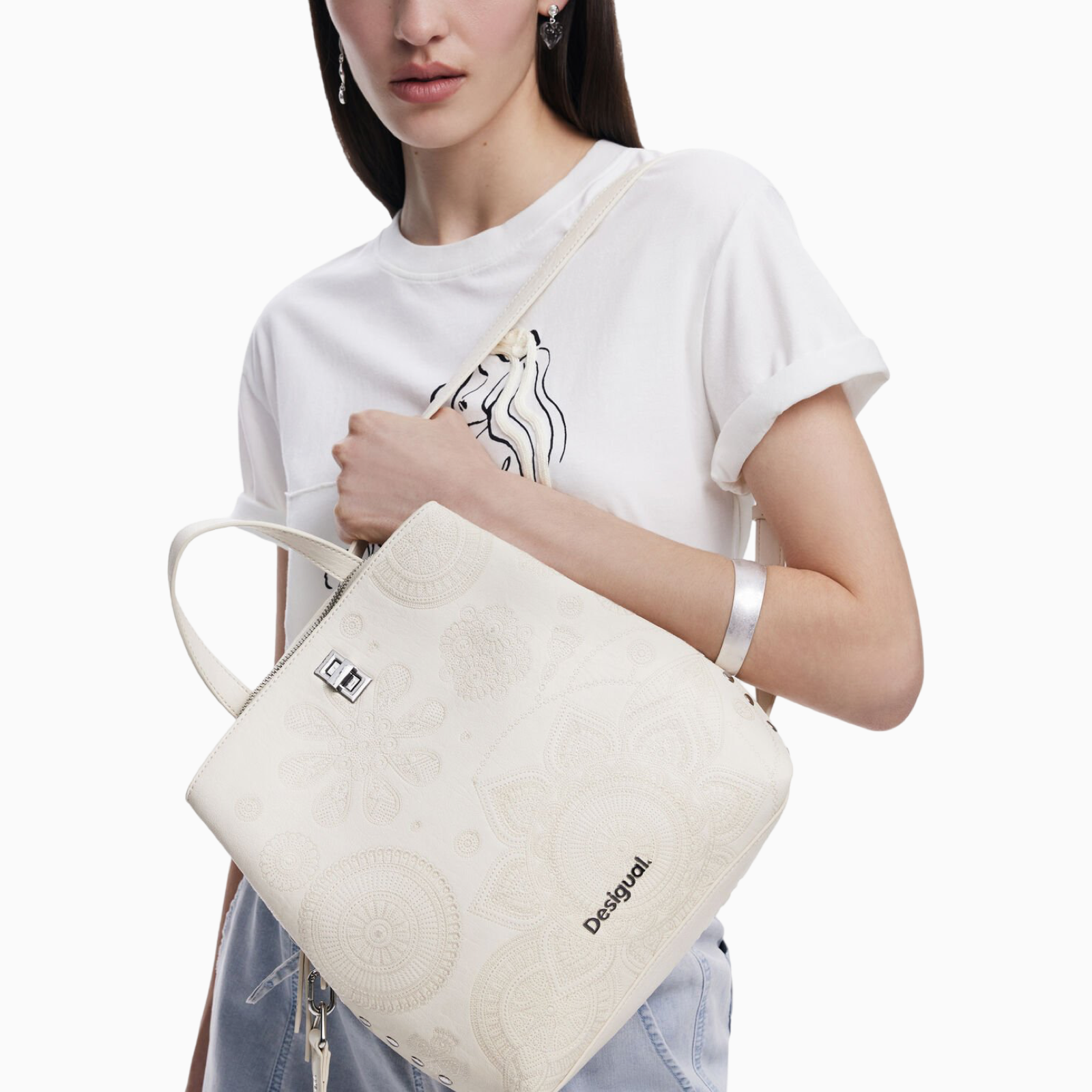 Дамска бяла раница Desigual 25SAKP28