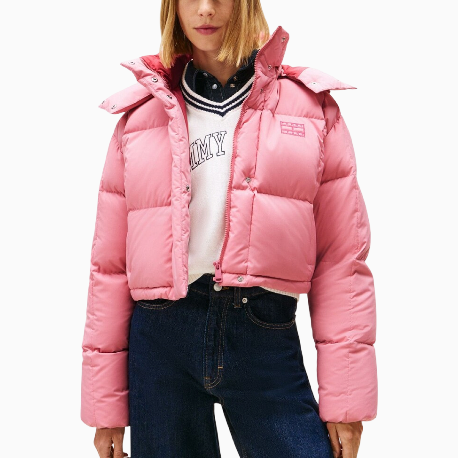 Дамско розово яке Tommy Hilfiger Jeans Women Jacket DW0DW21624 Front View