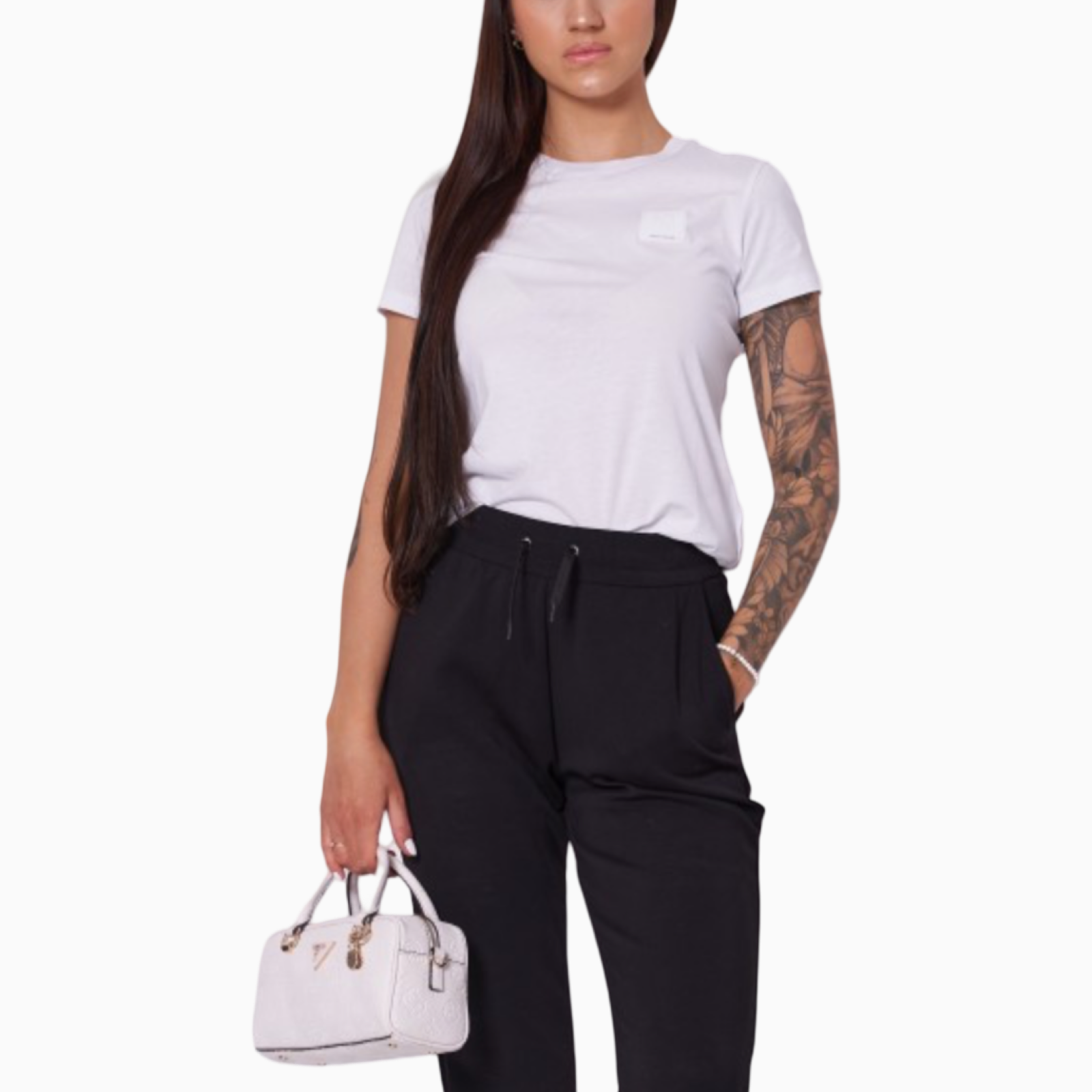 Дамска бяла тениска Armani Exchange Women T-shirt XW000831 AF10356 U0002 Front View