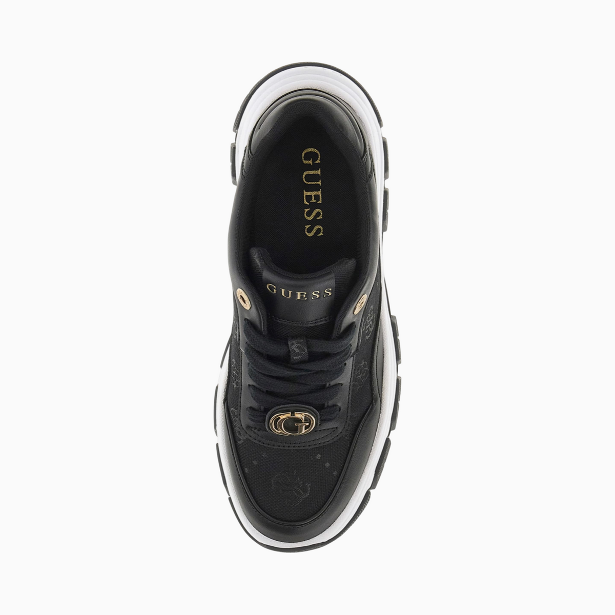 Дамски маратонки Guess Berrett 4G Women Sneakers FLFBRT ELE12 BLACK Top View
