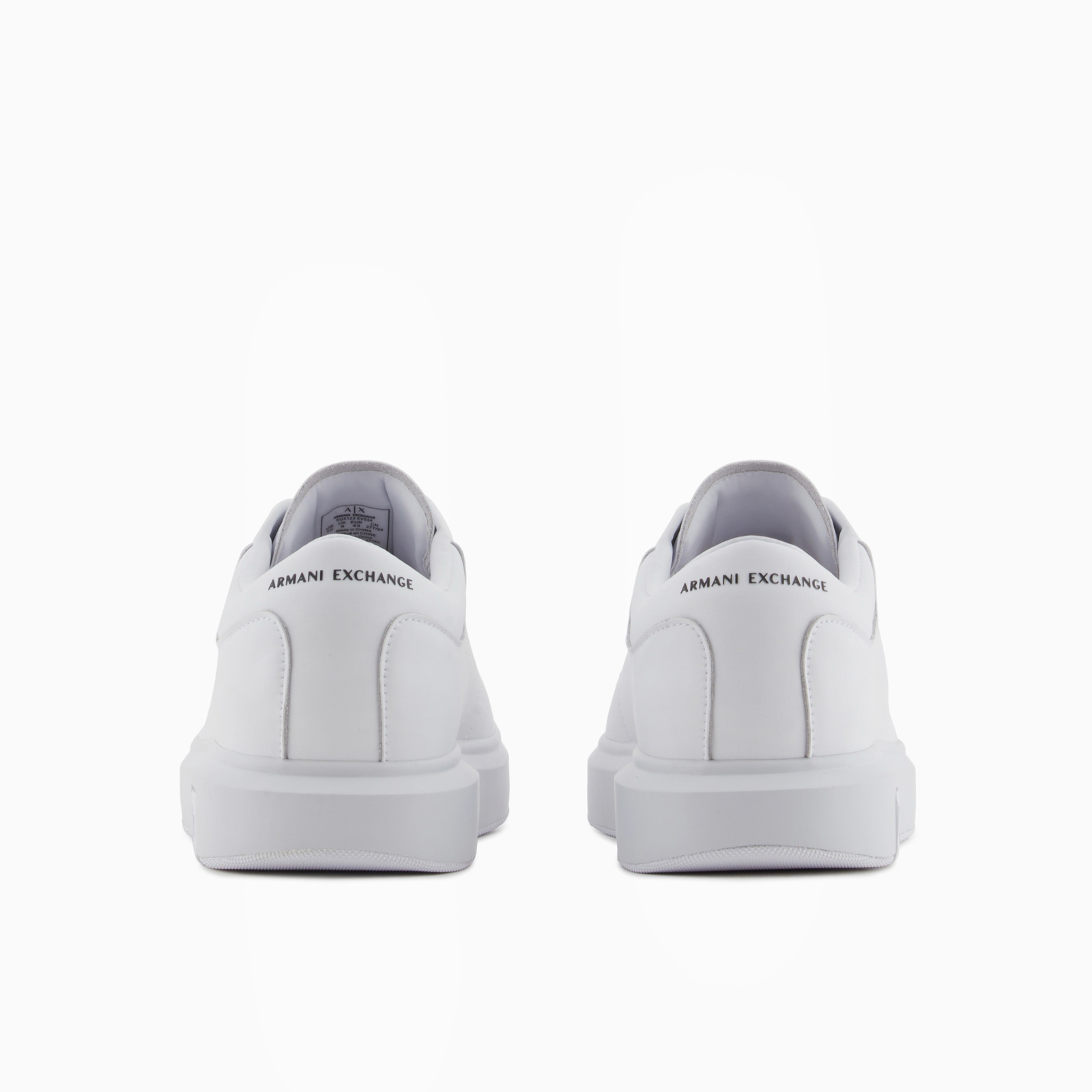 Мъжки бели кецове Armani Exchange Men Sneakers XUX123 XV534 00152 Heel View