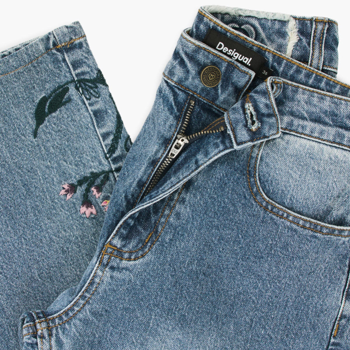 Дамски дънки Desigual women’s jeans 26WWDD16 5053 Close-up 
