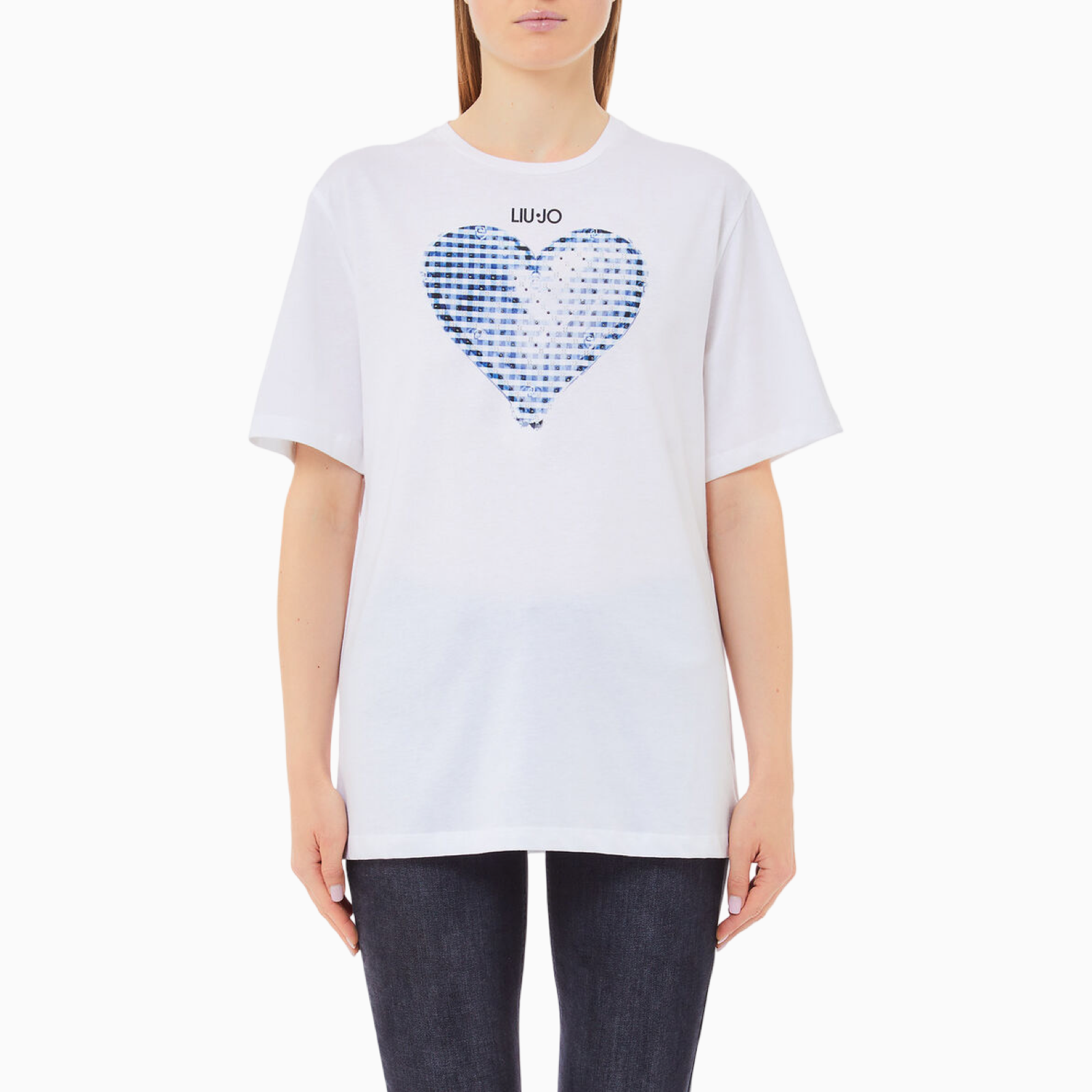 Дамска бяла тениска Liu Jo Women T-shirt WA5361 JS923 M9572 Front View