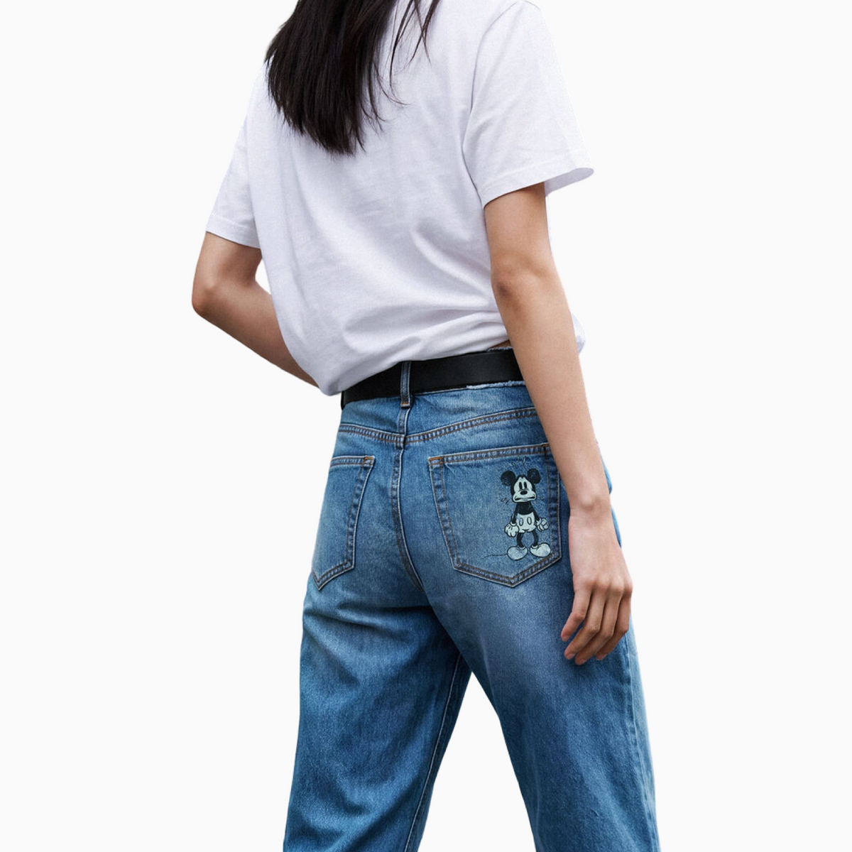 Дамски дънки Desigual Mickey Women Jeans 26WWDD09 5007 Back View