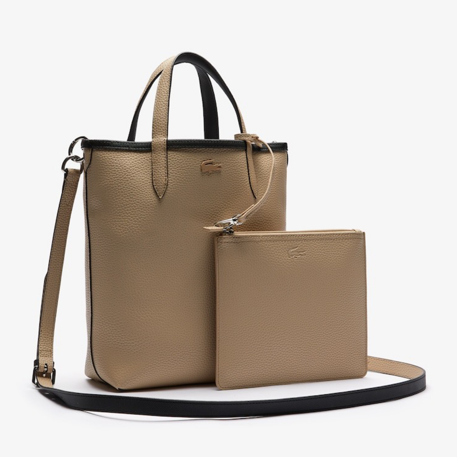 Дамска вертикална чанта Lacoste Vertical Reversible Tote Bag Ana NF2142AA Front View