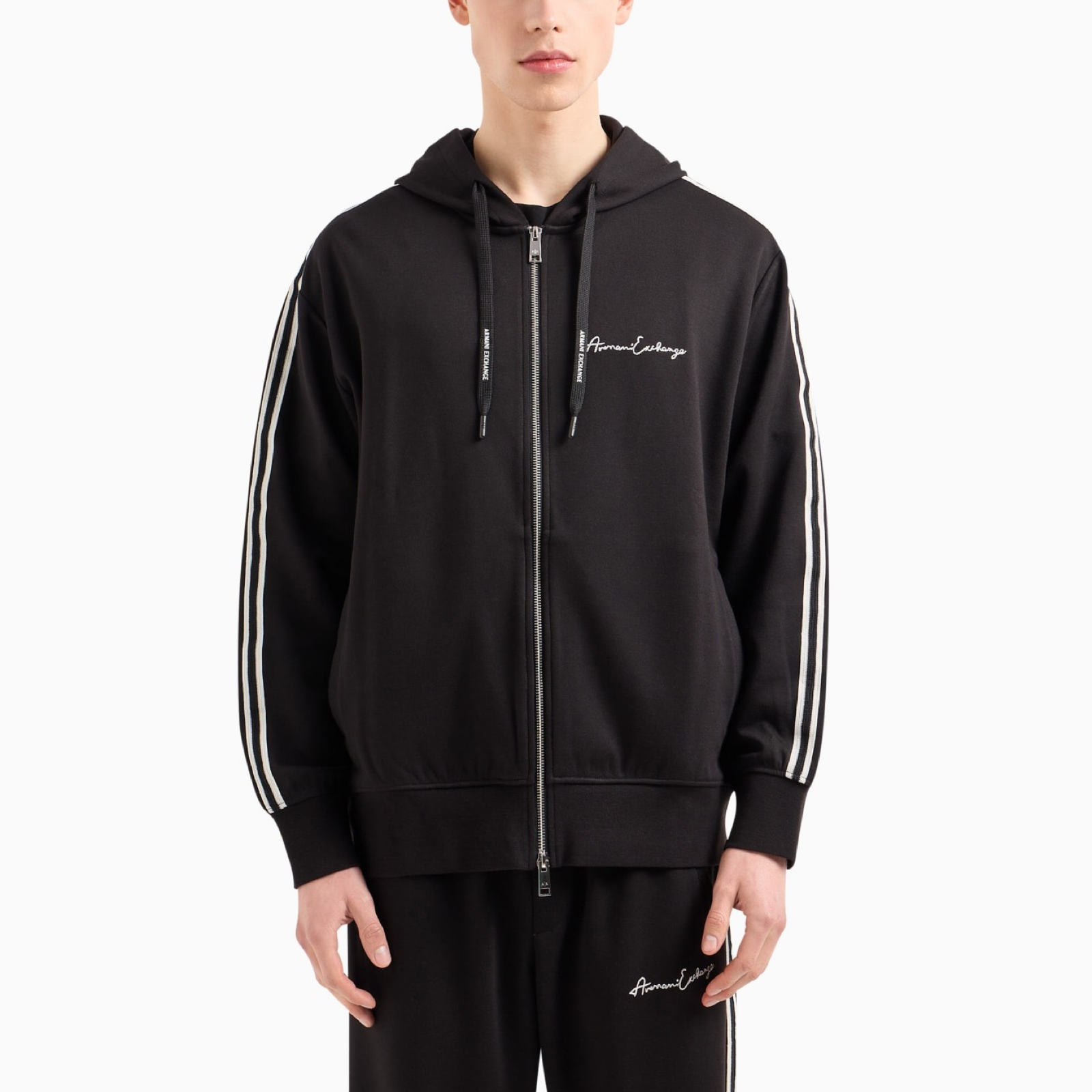 Мъжки черен суичър Armani Exchange Men Sweatshirt 8NZMSH Z9N1Z 1200 Front View