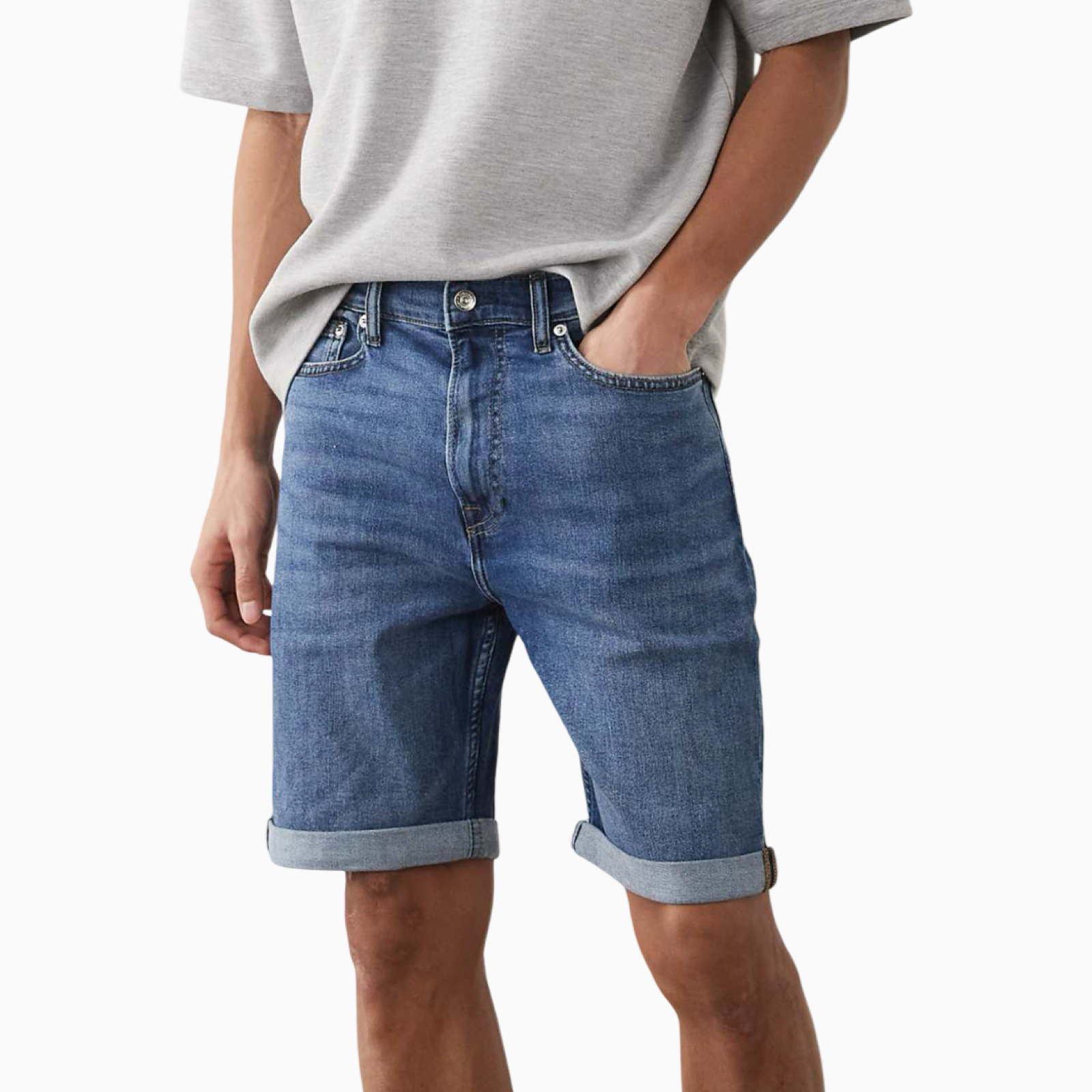 Мъжки къси дънки Calvin Klein Jeans LV04RF922G ASA Front View