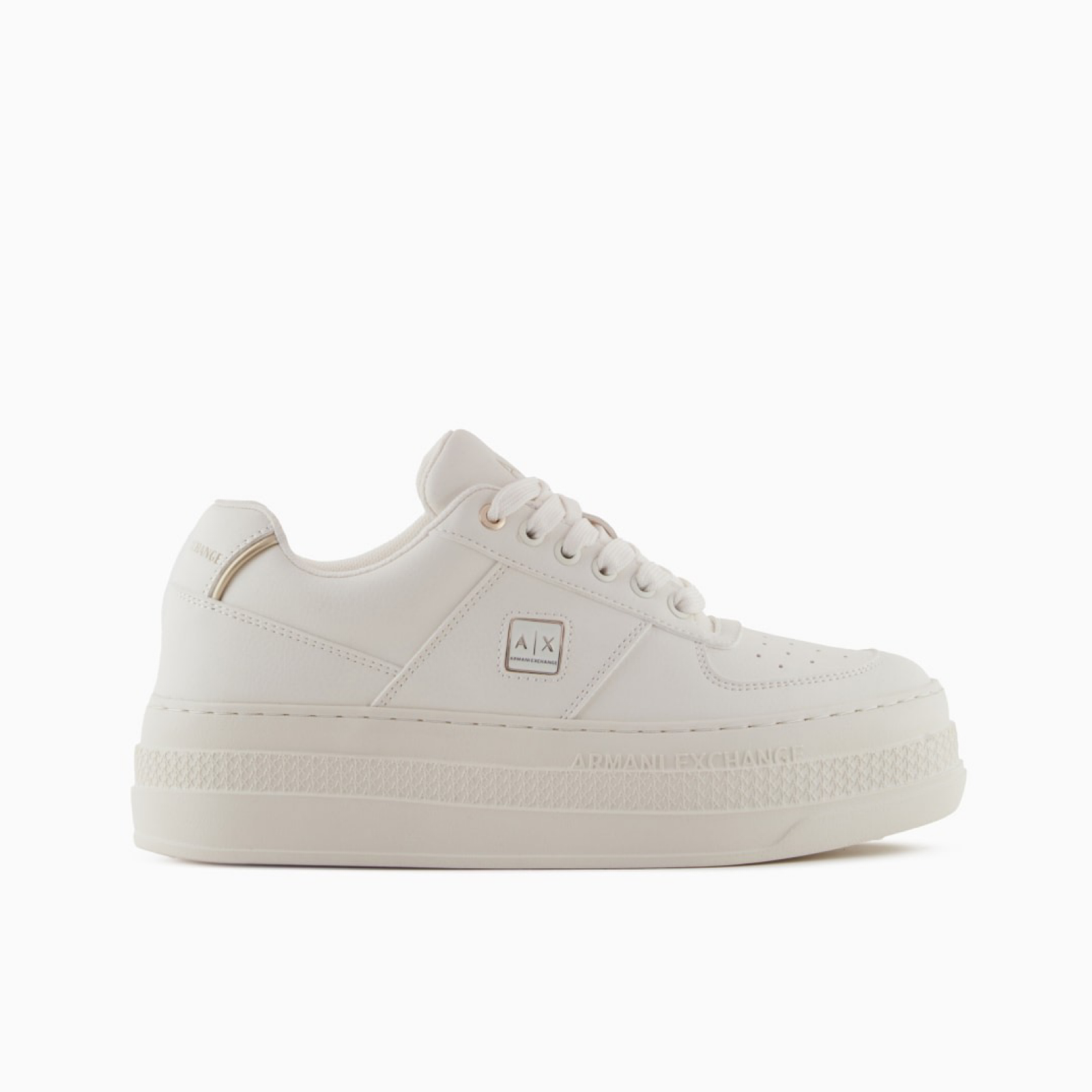 Дамски бели кецове Armani Exchange Women Sneakers XW001631 AF17351 Medial View