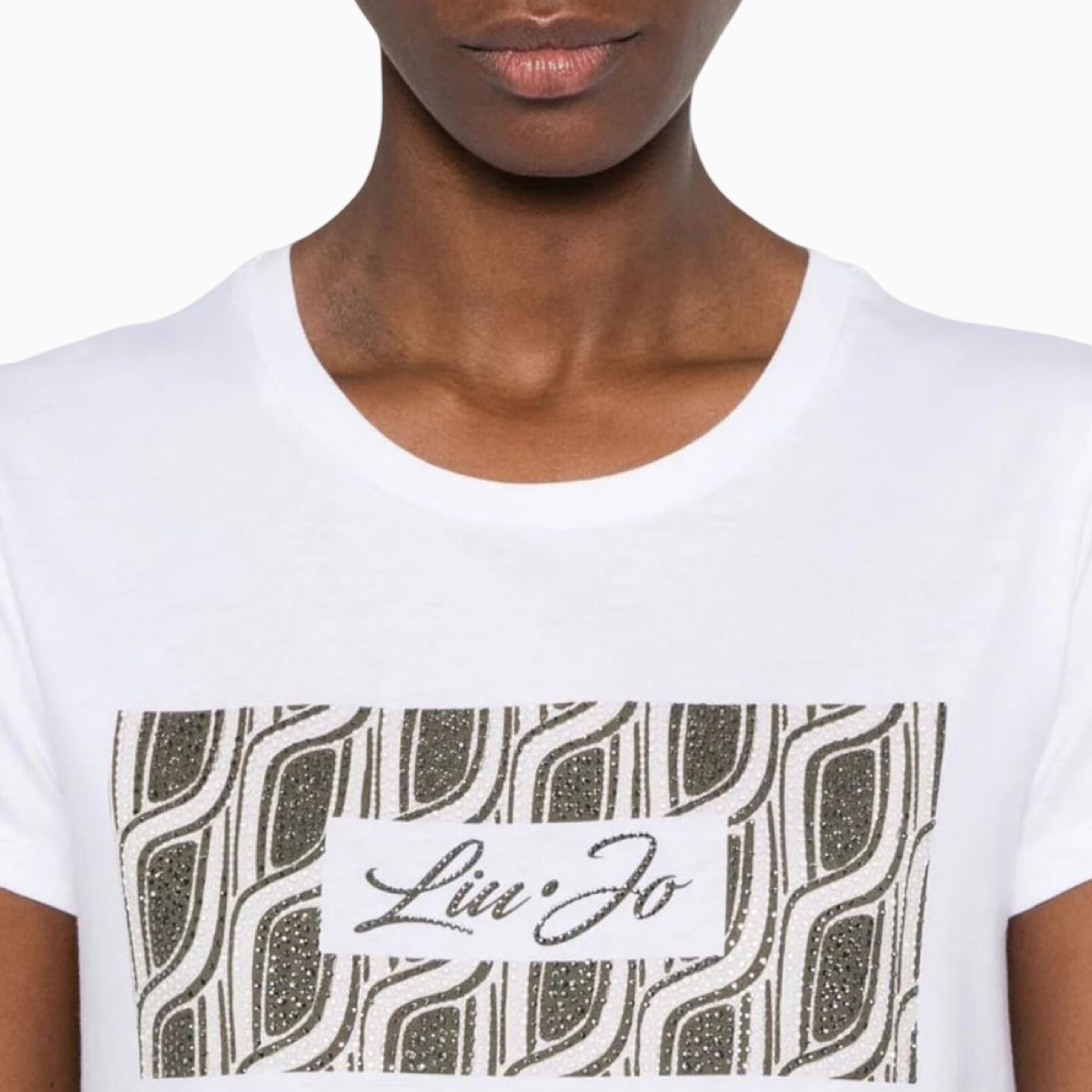 Дамска бяла тениска Liu Jo Women T-shirt WA5240 JS923 M9615 Close-Up