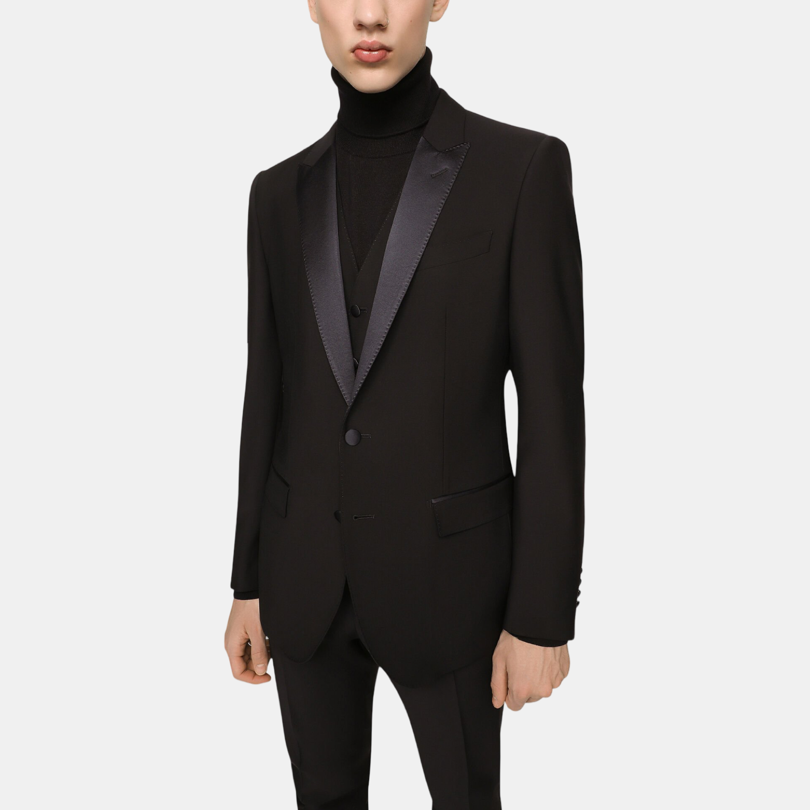 Dolce & Gabbana Martini Wool Men Blazer Front View