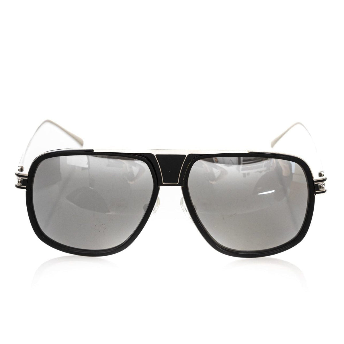Мъжки слънчеви очила Frankie Morello Men Sunglasses FEMF8017US FR-02 NERO/SILVER Front View