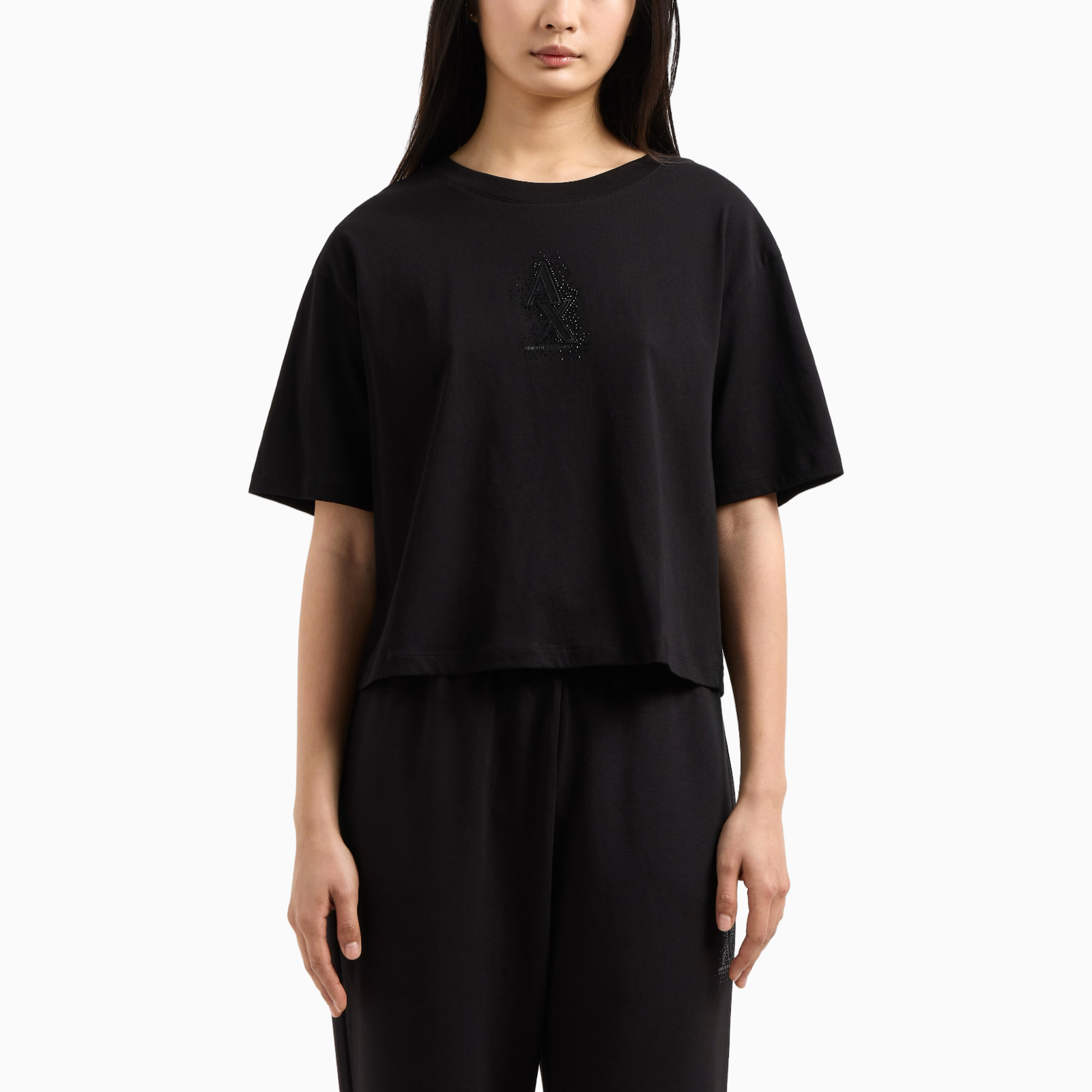 Дамска черна тениска Armani Exchange XW000102 AF10359