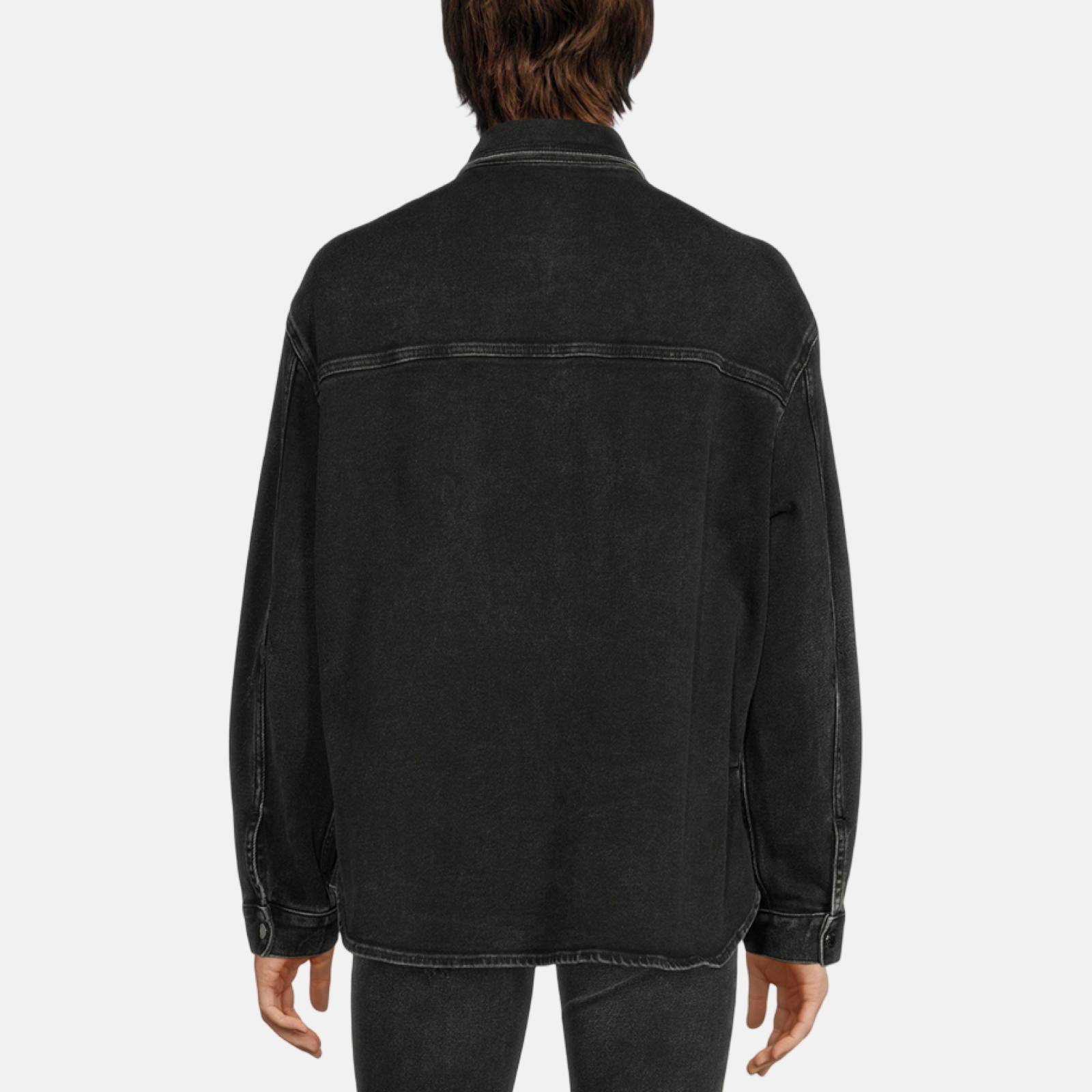 Мъжки черно дънково яке Dolce & Gabbana Men Denim Jacket Back View
